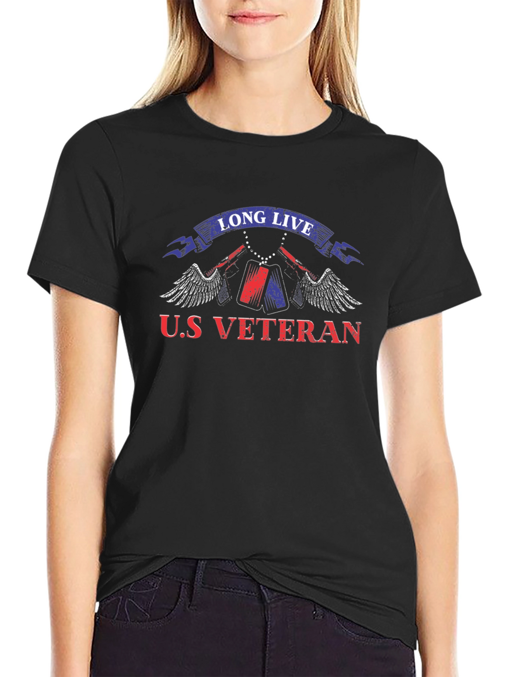 U.S. Veteran Graphic Print T-Shirt