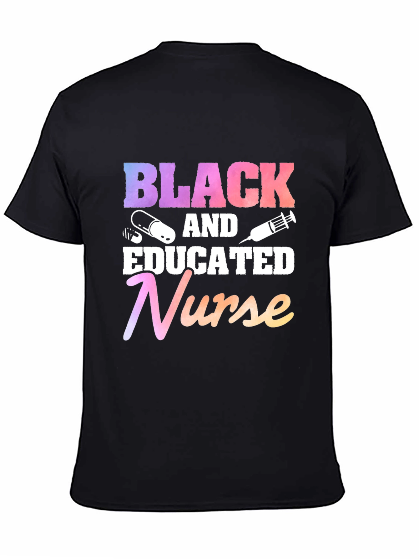 Black Educated Nurse Graphic T-Shirt