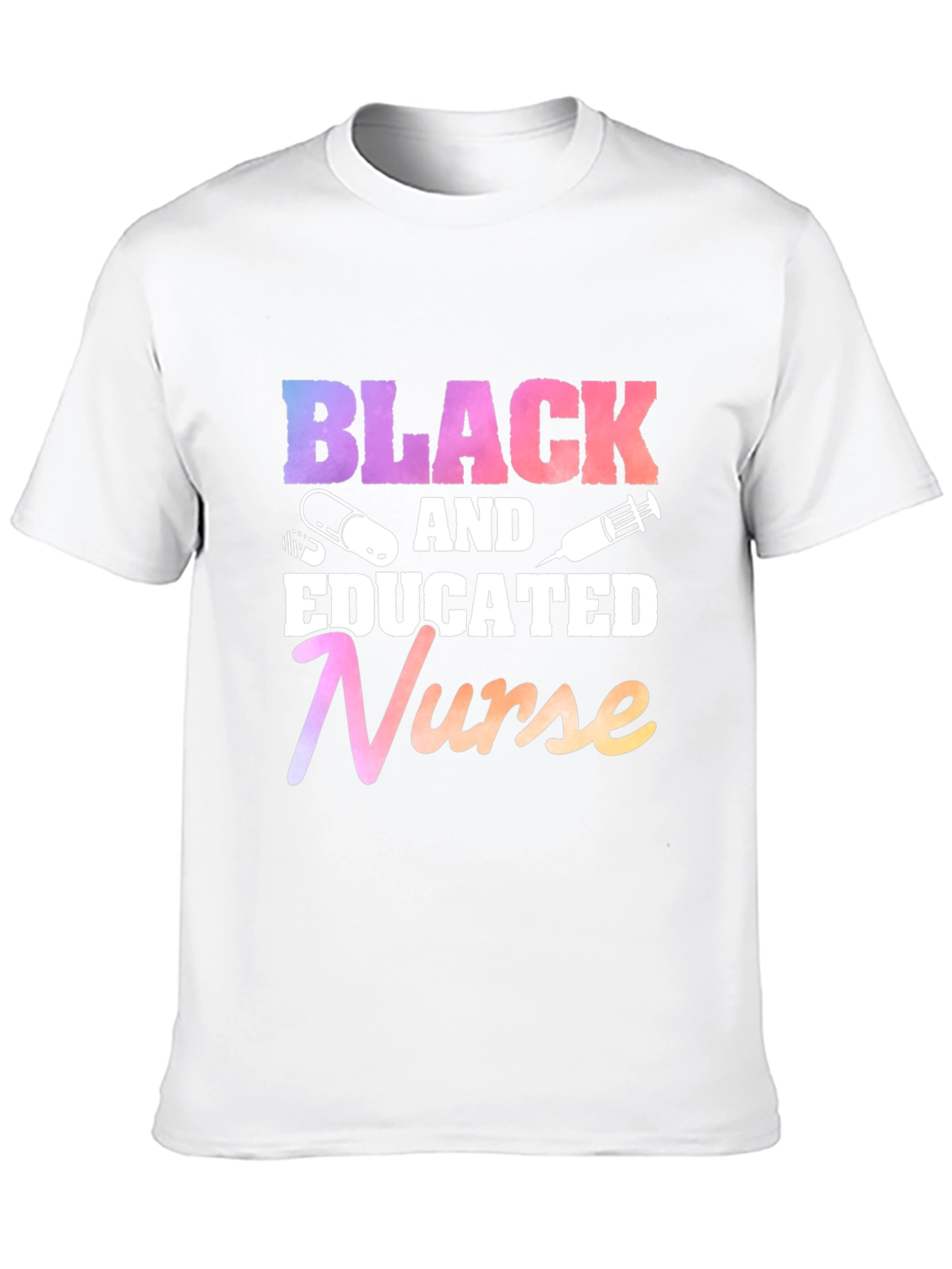 Black Educated Nurse Graphic T-Shirt