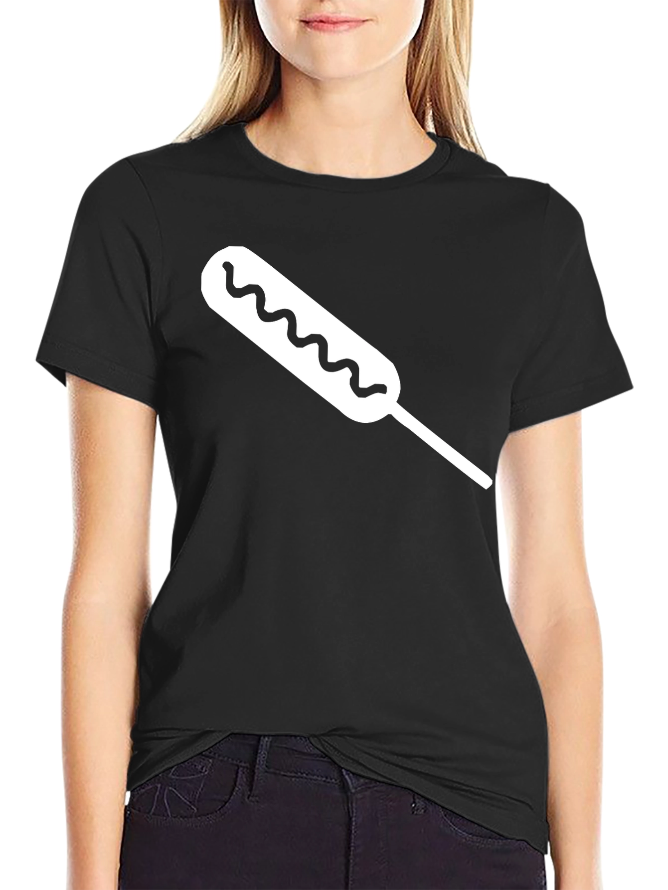 Corn Dog Graphic Tee - Black T-Shirt
