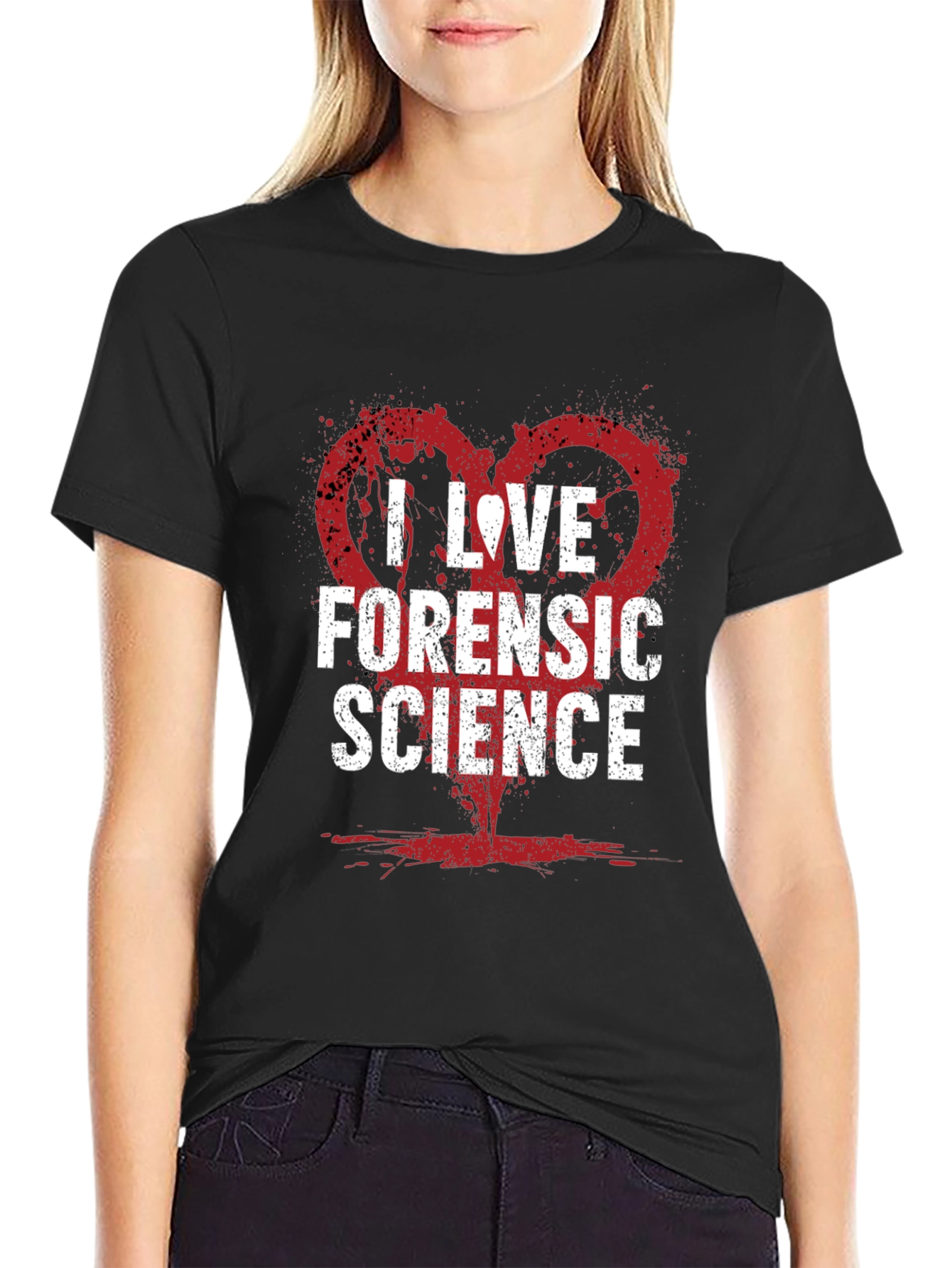 I Love Forensic Science Graphic Tee