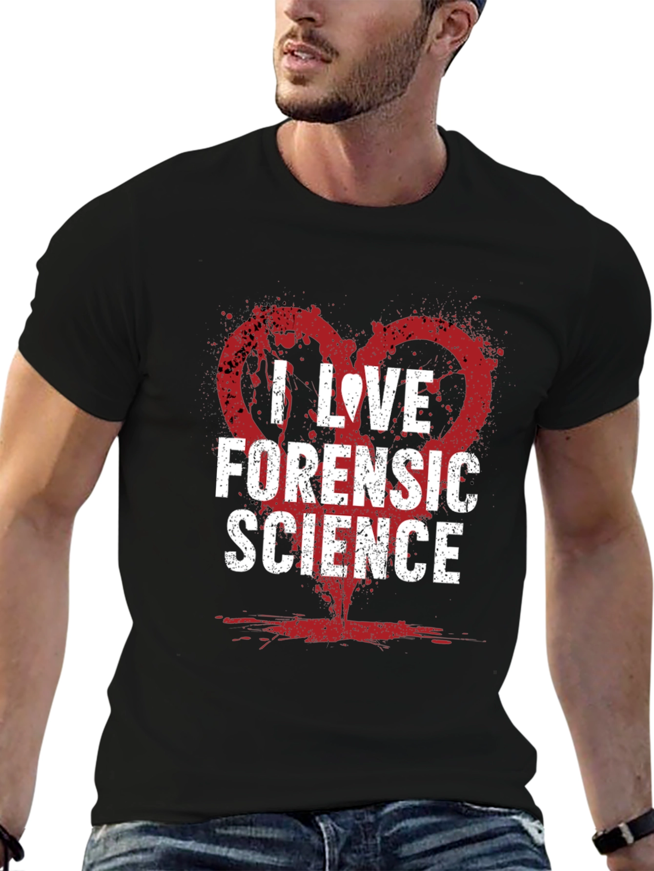 I Love Forensic Science Graphic Tee