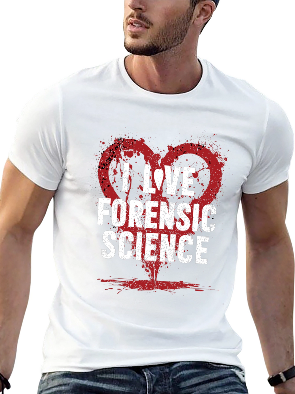 I Love Forensic Science Graphic Tee