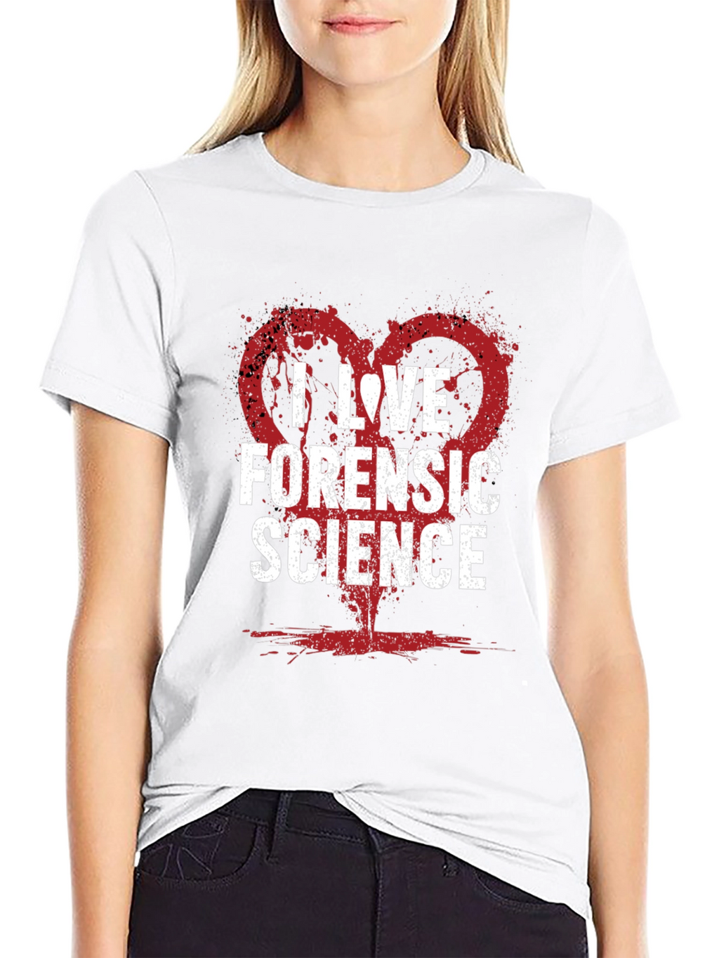 I Love Forensic Science Graphic Tee