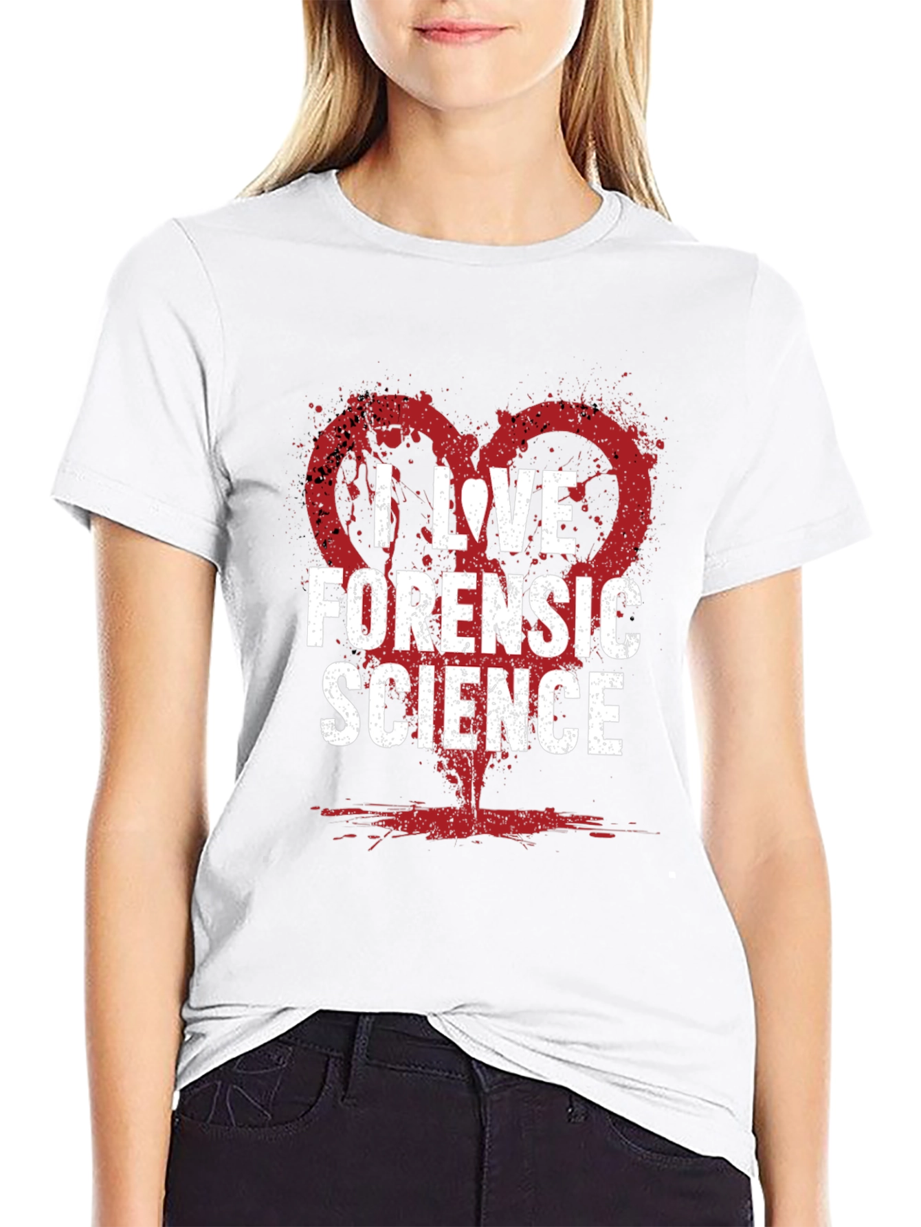 I Love Forensic Science Graphic Tee