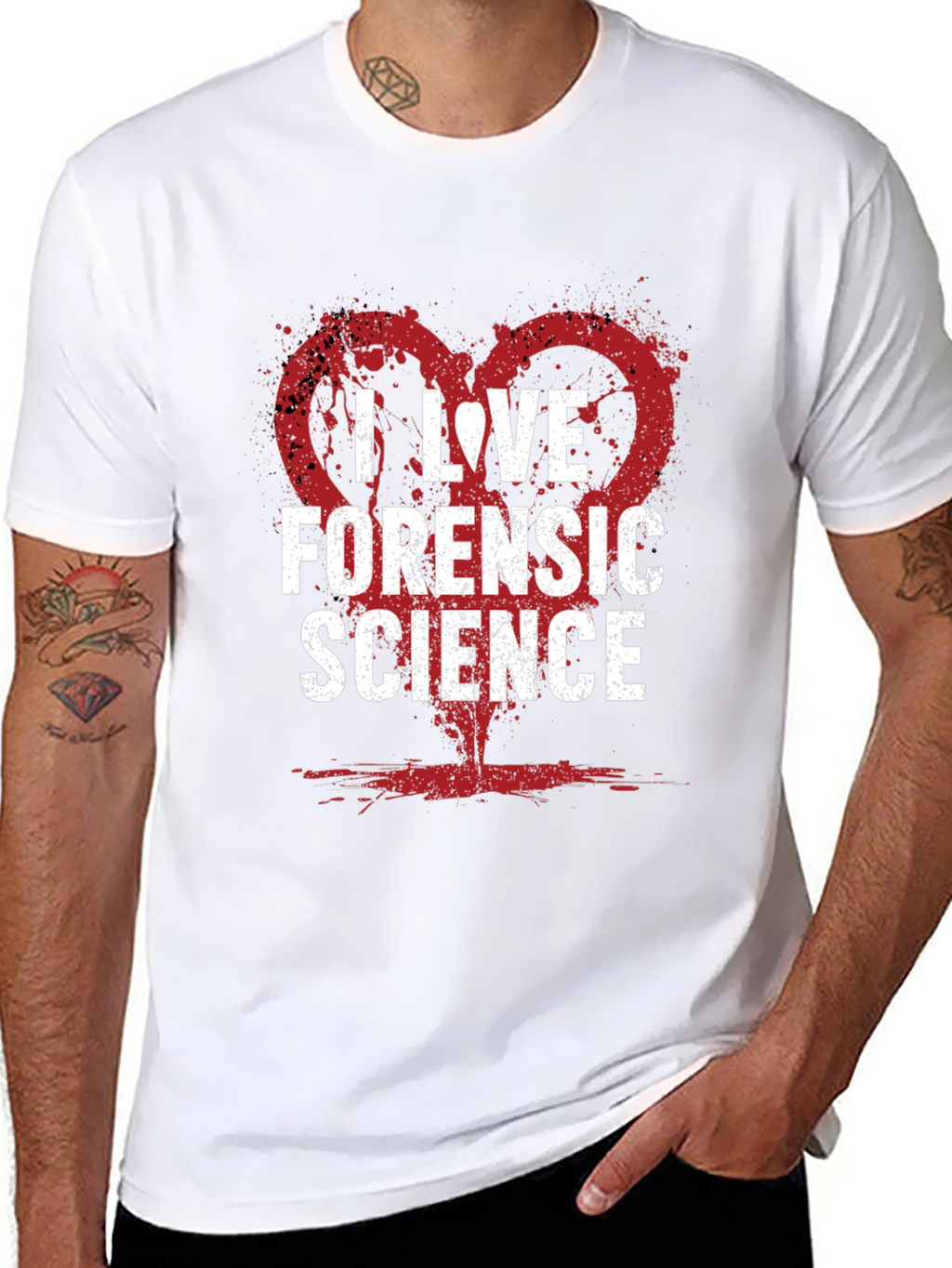 I Love Forensic Science Graphic Tee