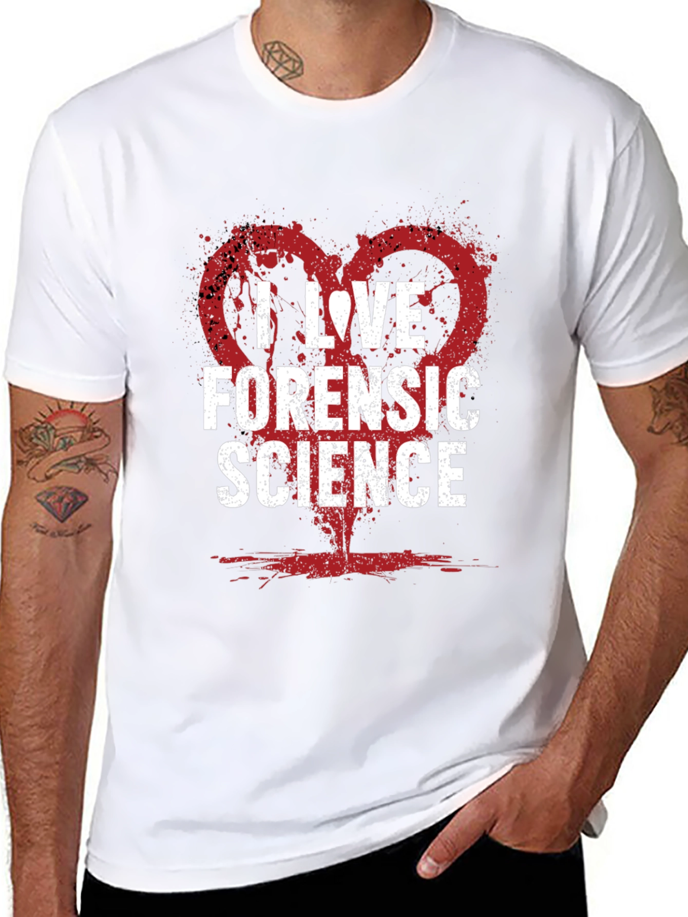 I Love Forensic Science Graphic Tee