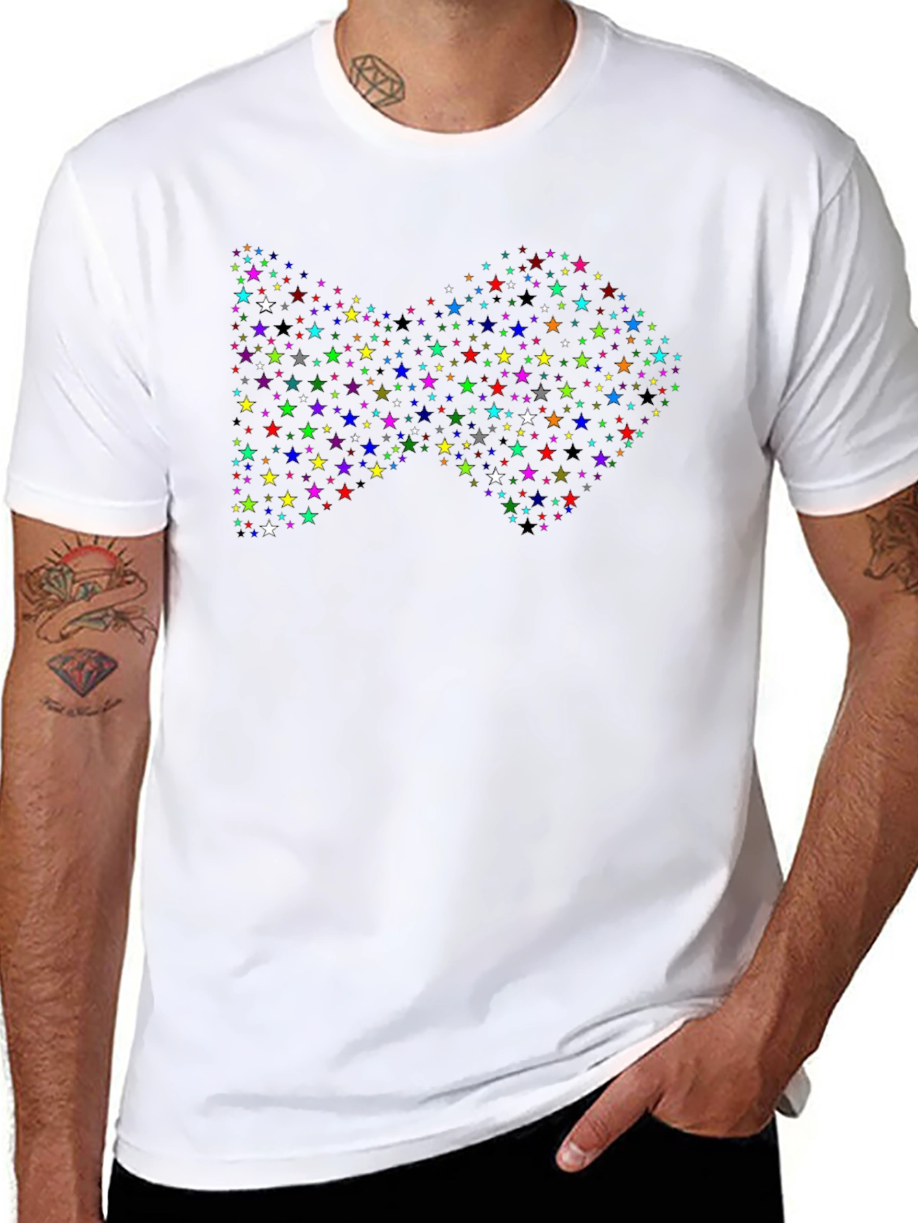 Starry Fish Graphic Black T-Shirt