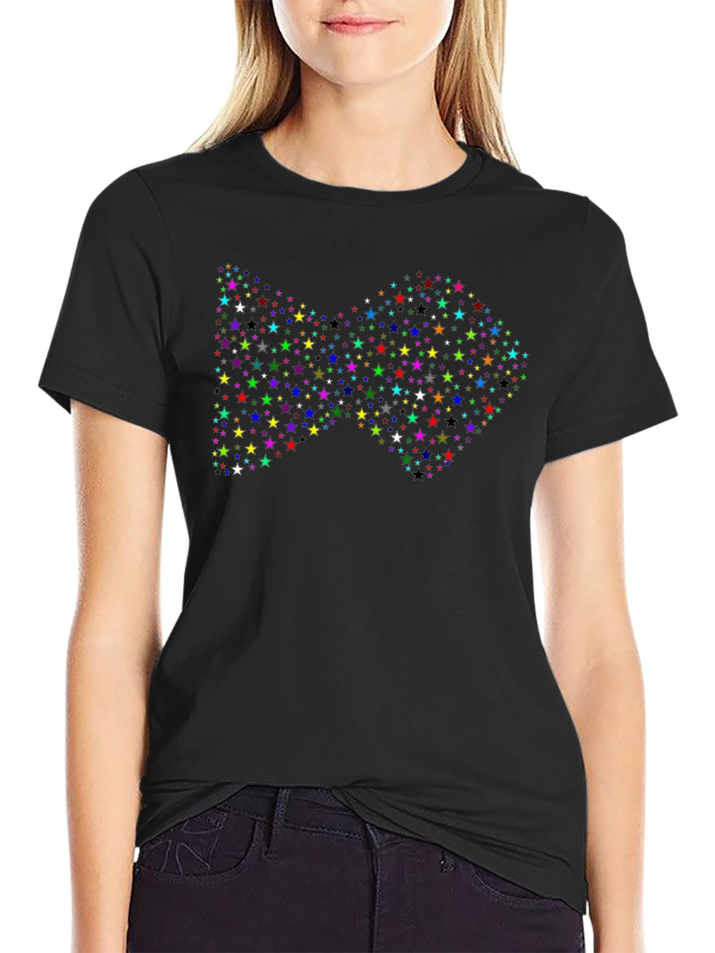 Starry Fish Graphic Black T-Shirt