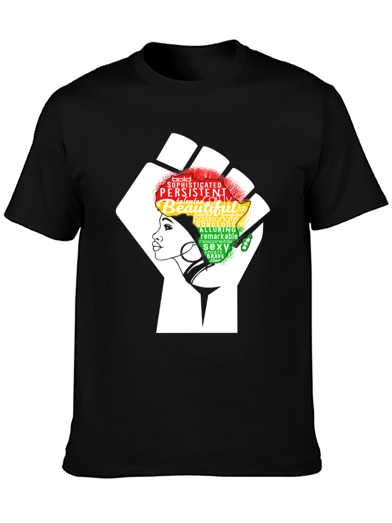 Empowered Woman Fist T-Shirt: Black Pride