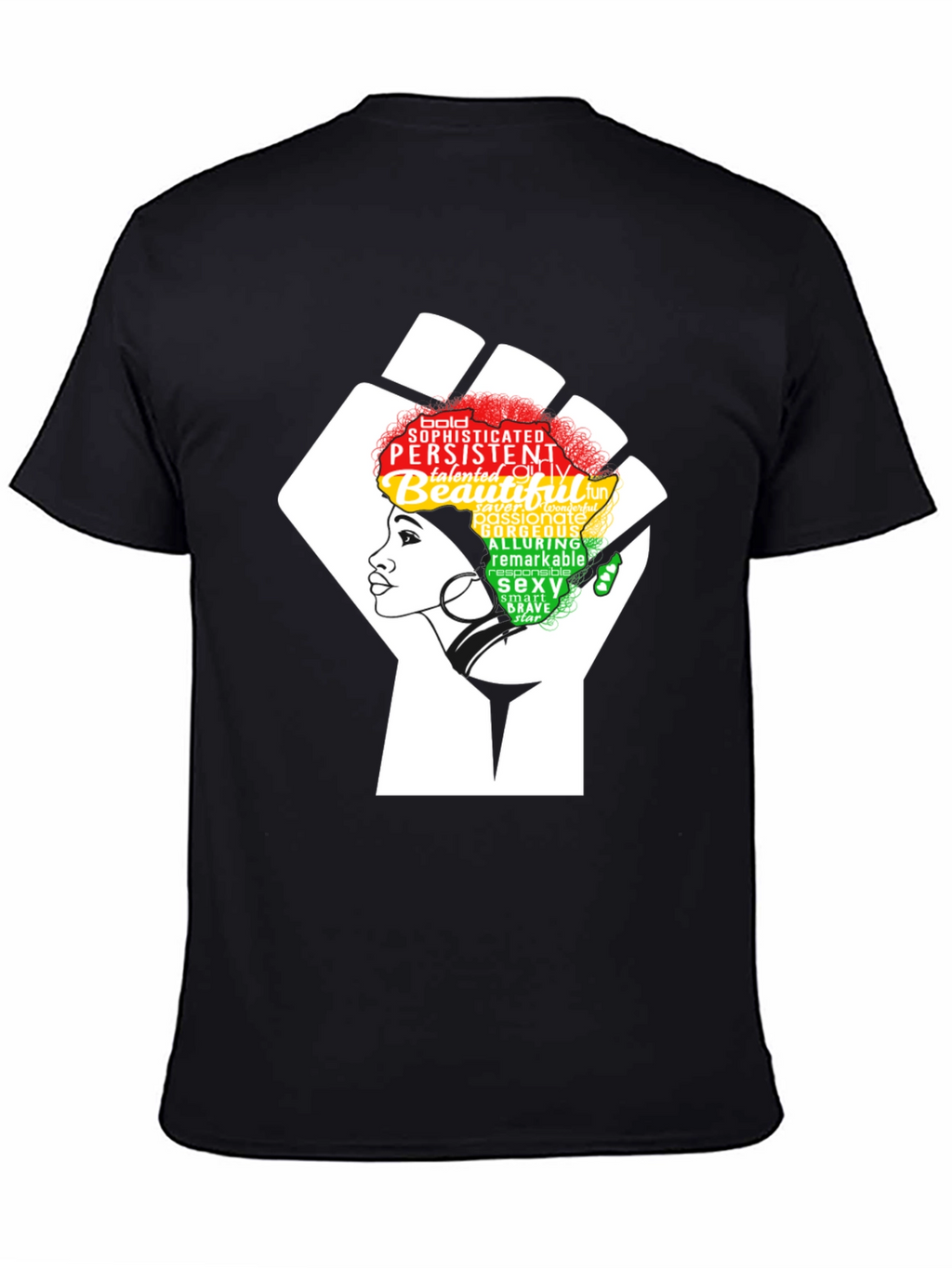 Empowered Woman Fist T-Shirt: Black Pride