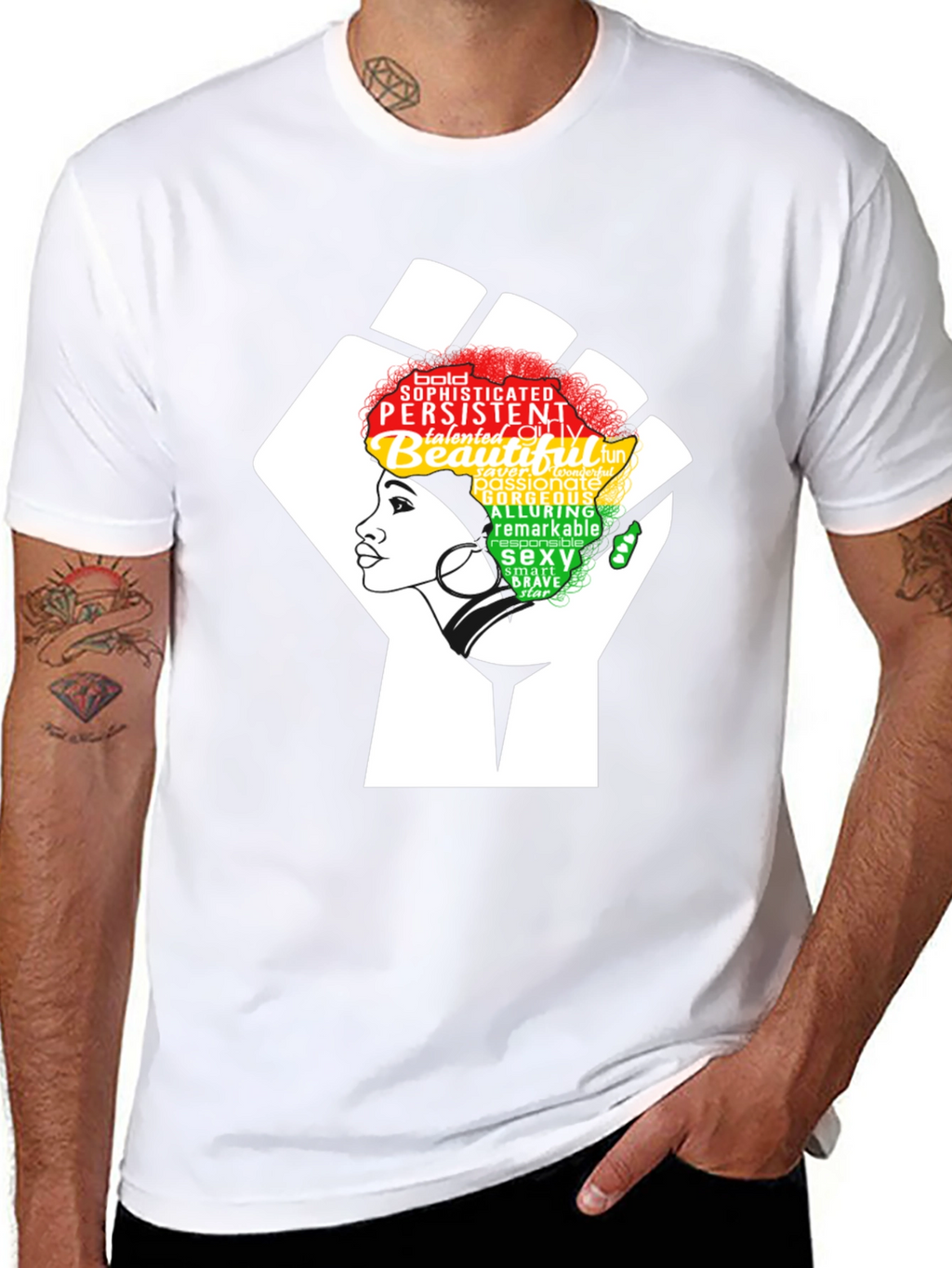 Empowered Woman Fist T-Shirt: Black Pride