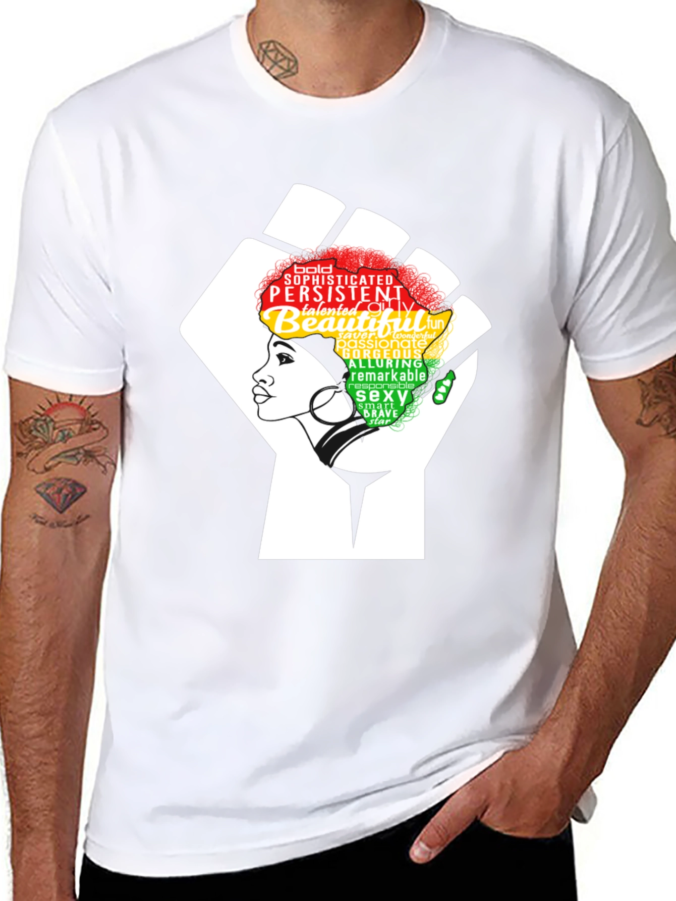 Empowered Woman Fist T-Shirt: Black Pride