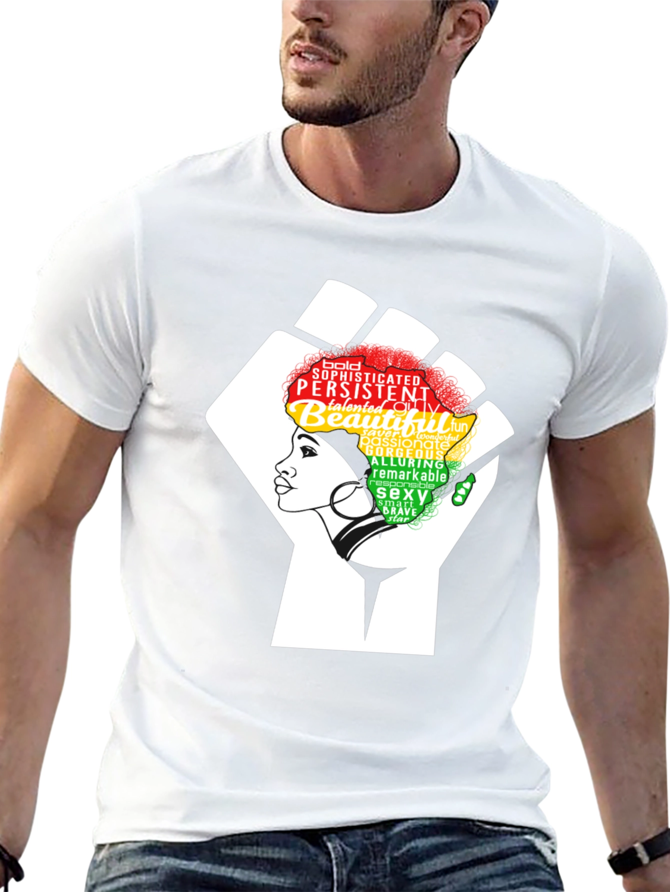 Empowered Woman Fist T-Shirt: Black Pride