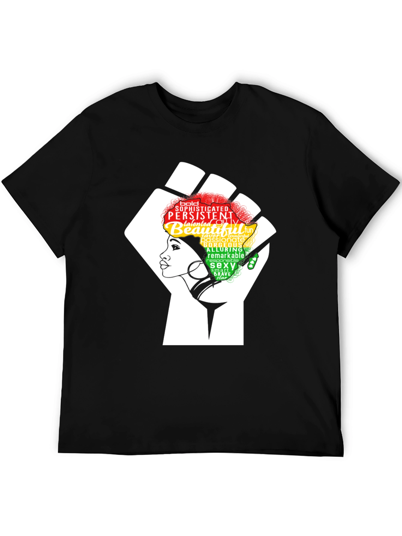 Empowered Woman Fist T-Shirt: Black Pride
