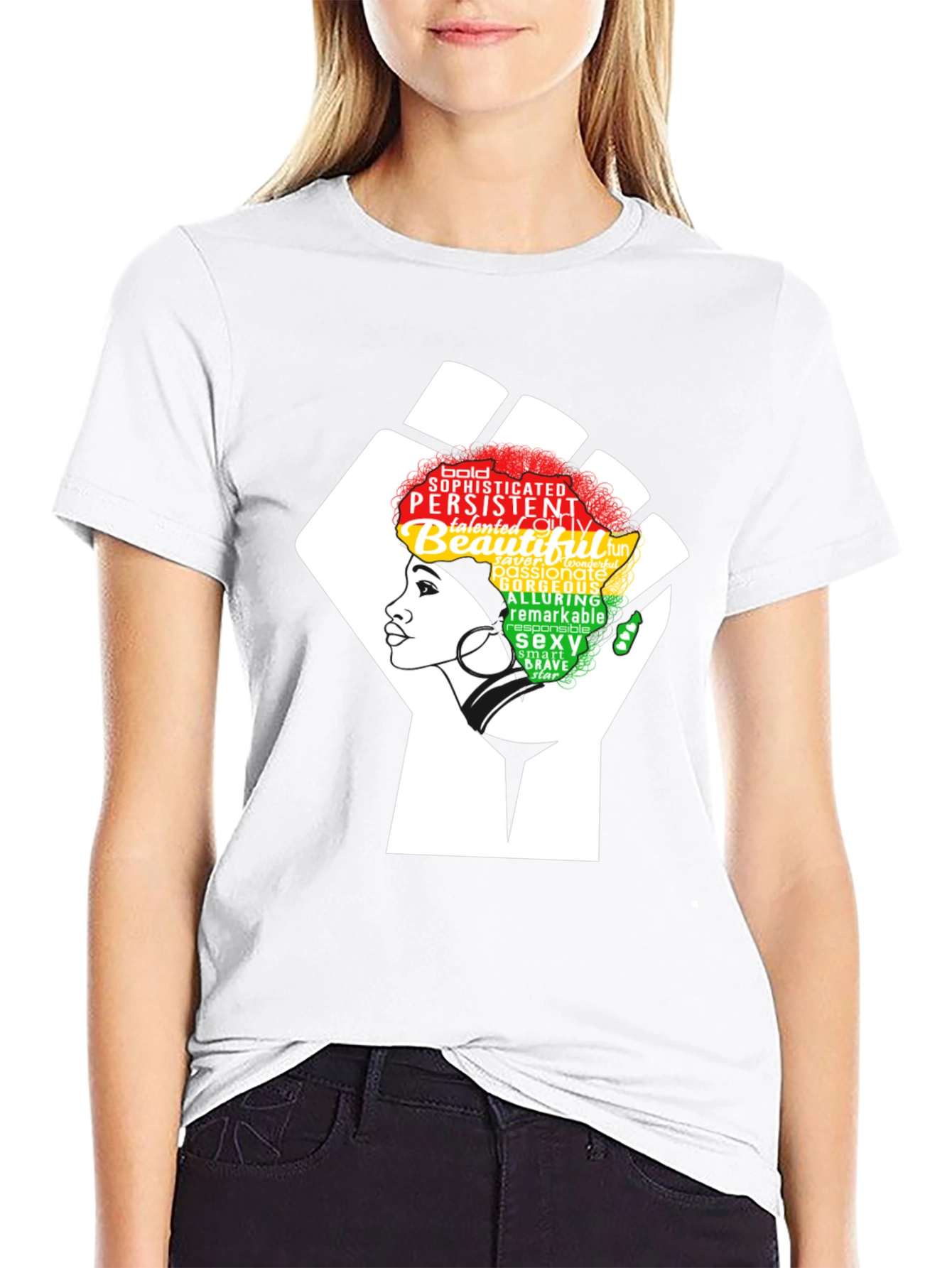 Empowered Woman Fist T-Shirt: Black Pride