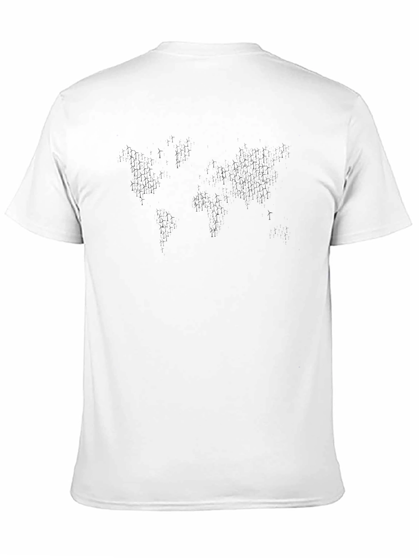 Mens World Map Graphic T-Shirt - Black