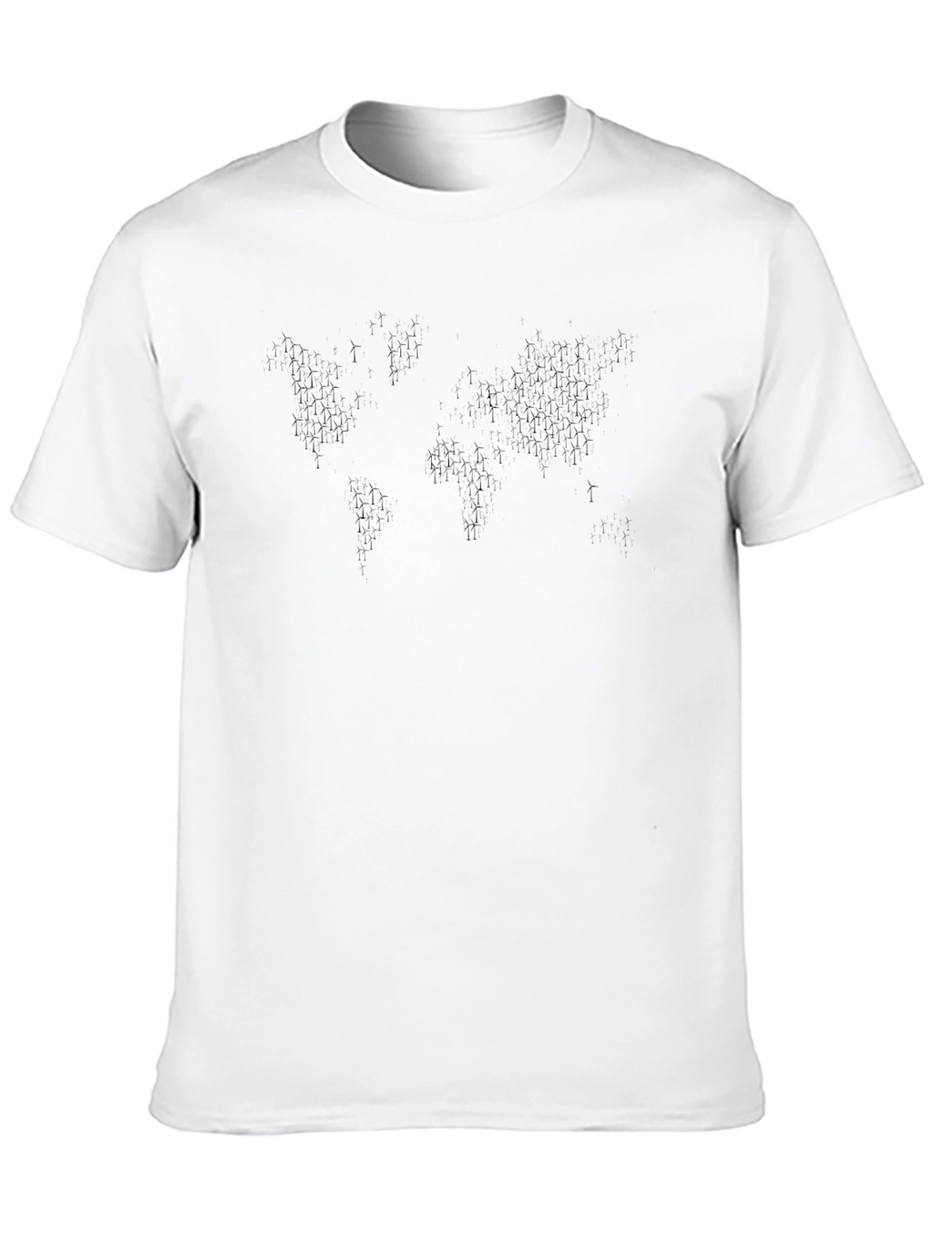 Mens World Map Graphic T-Shirt - Black