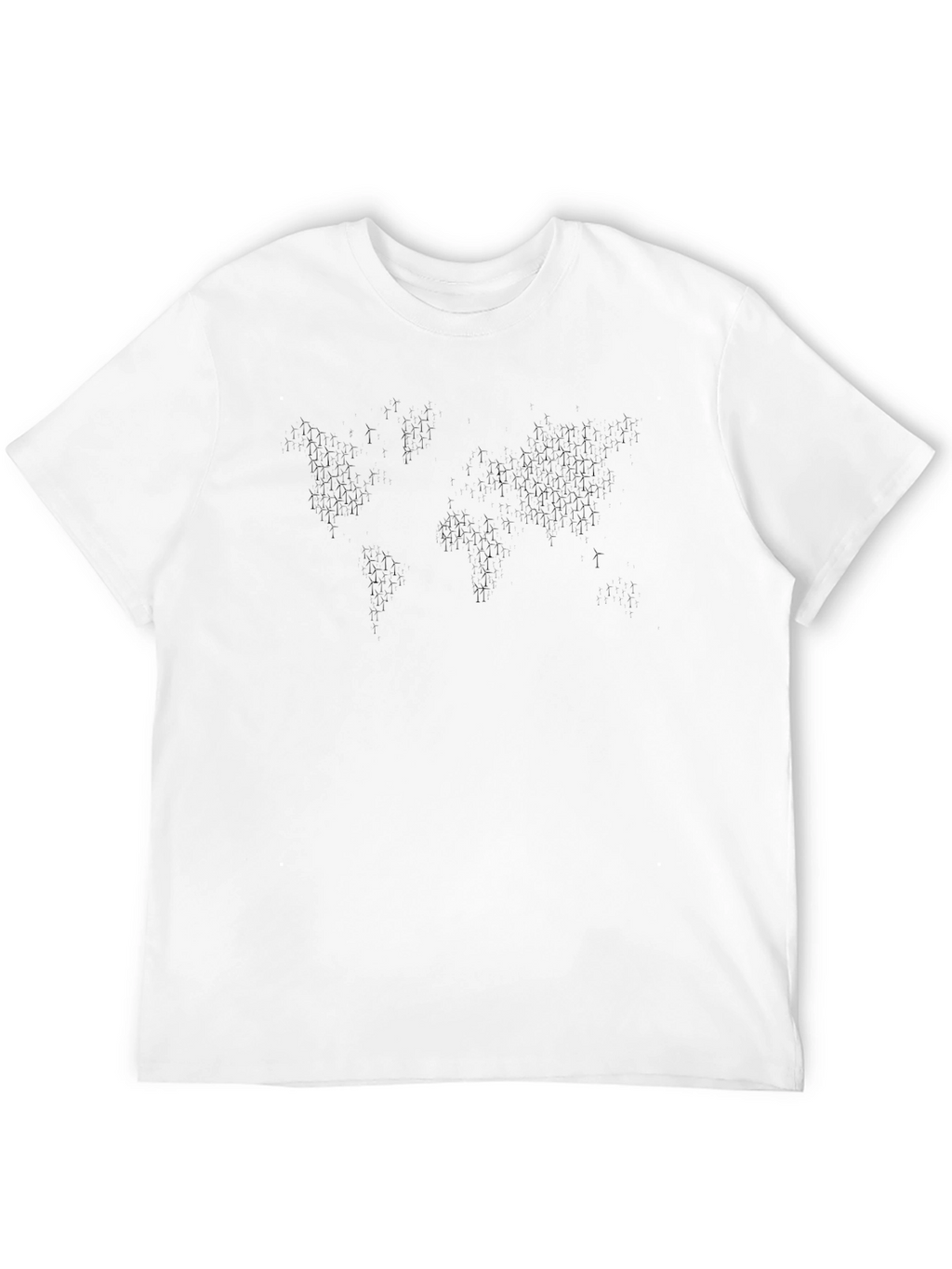 Mens World Map Graphic T-Shirt - Black