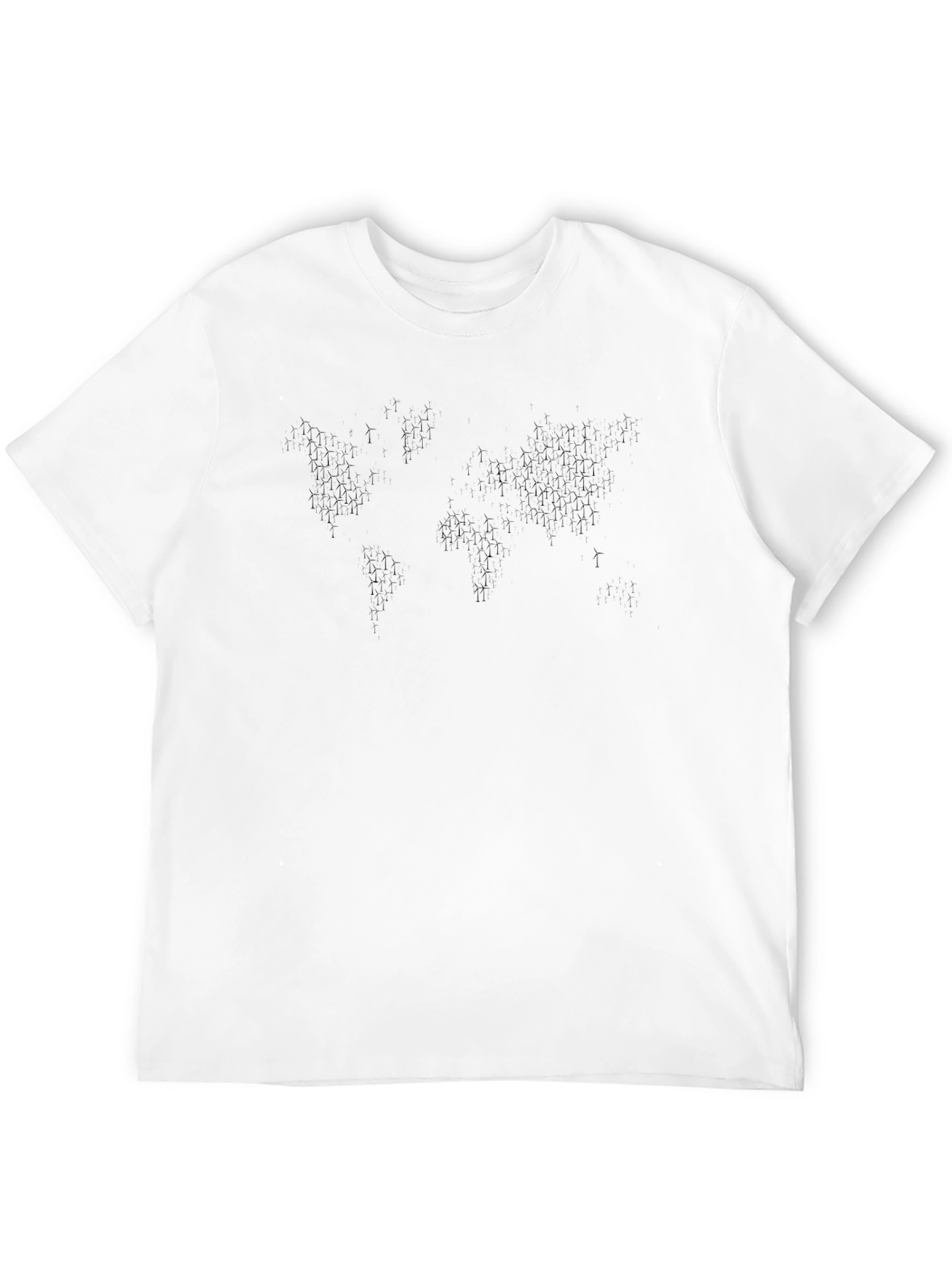Mens World Map Graphic T-Shirt - Black