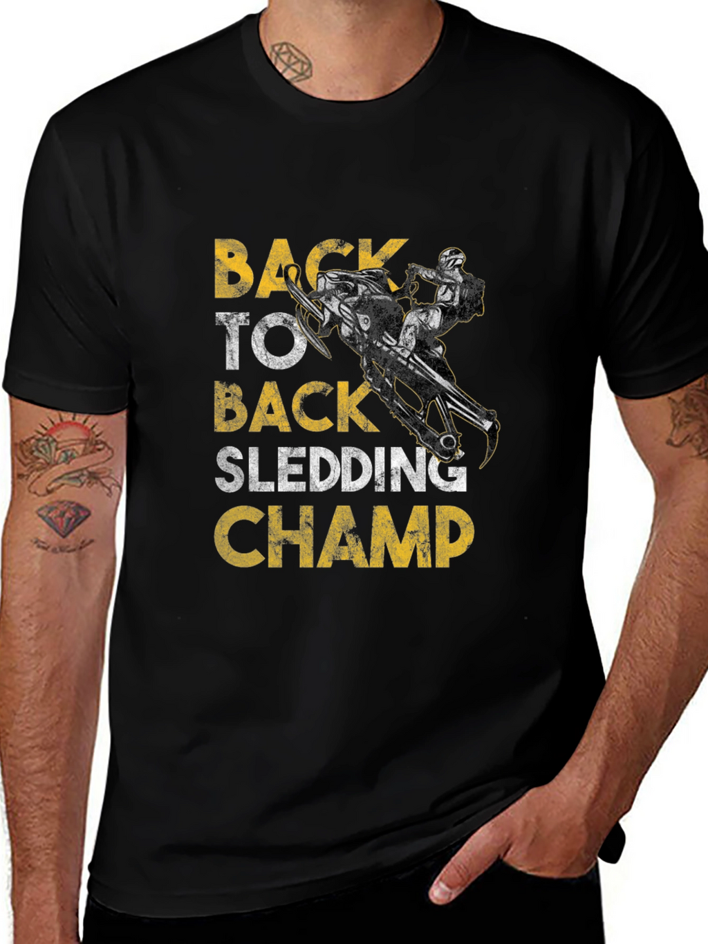 Back to Back Sledding Champ Graphic Tee