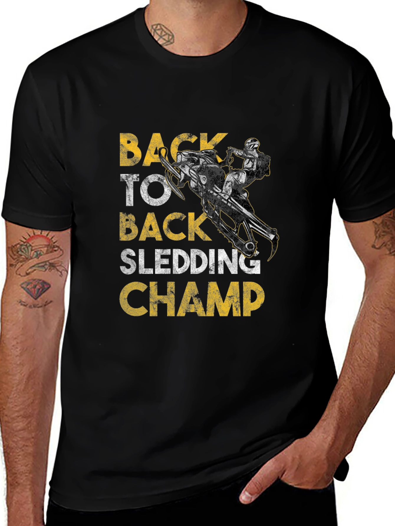 Back to Back Sledding Champ Graphic Tee