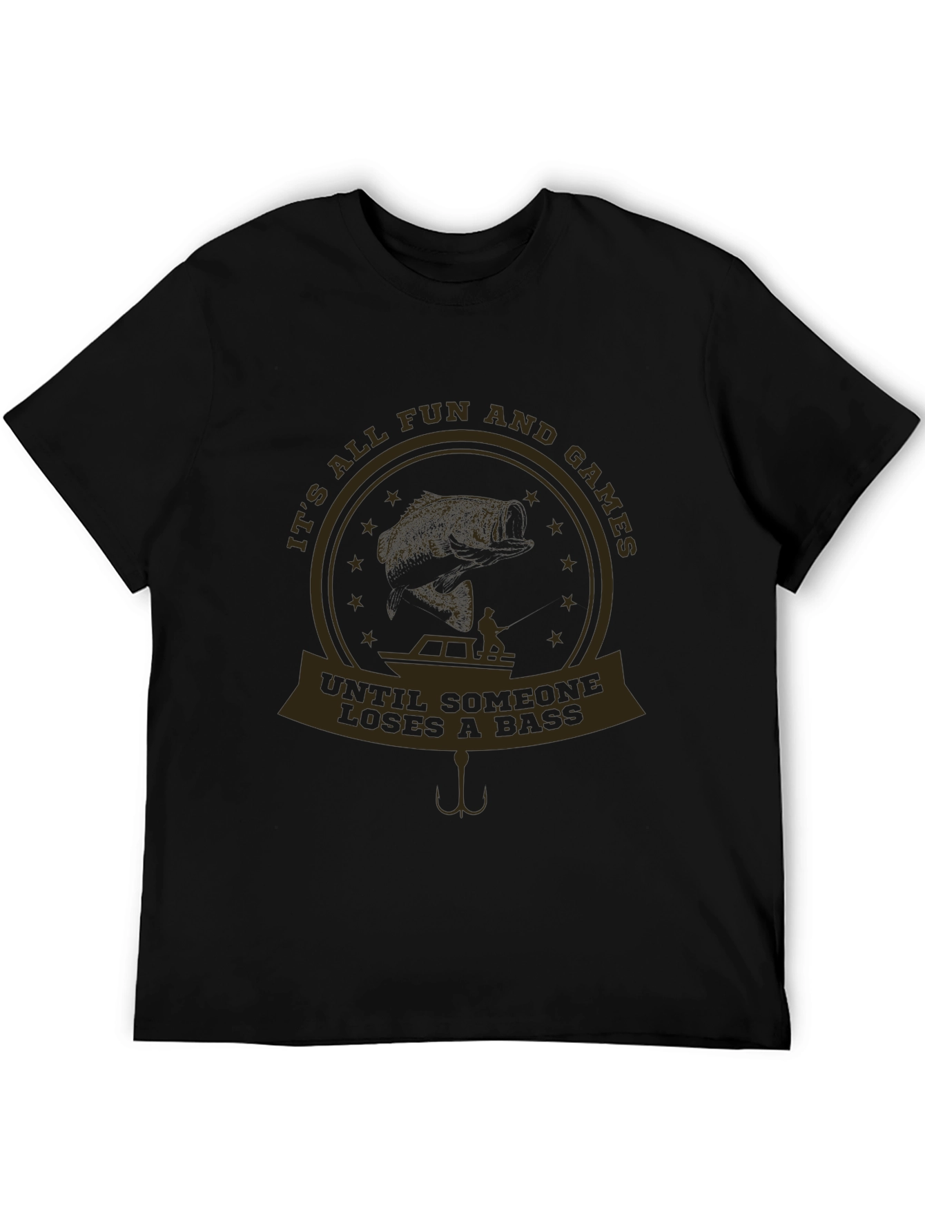 Funny Fishing T-Shirt - Its All Fun and Games Until Someone Loses a Bass