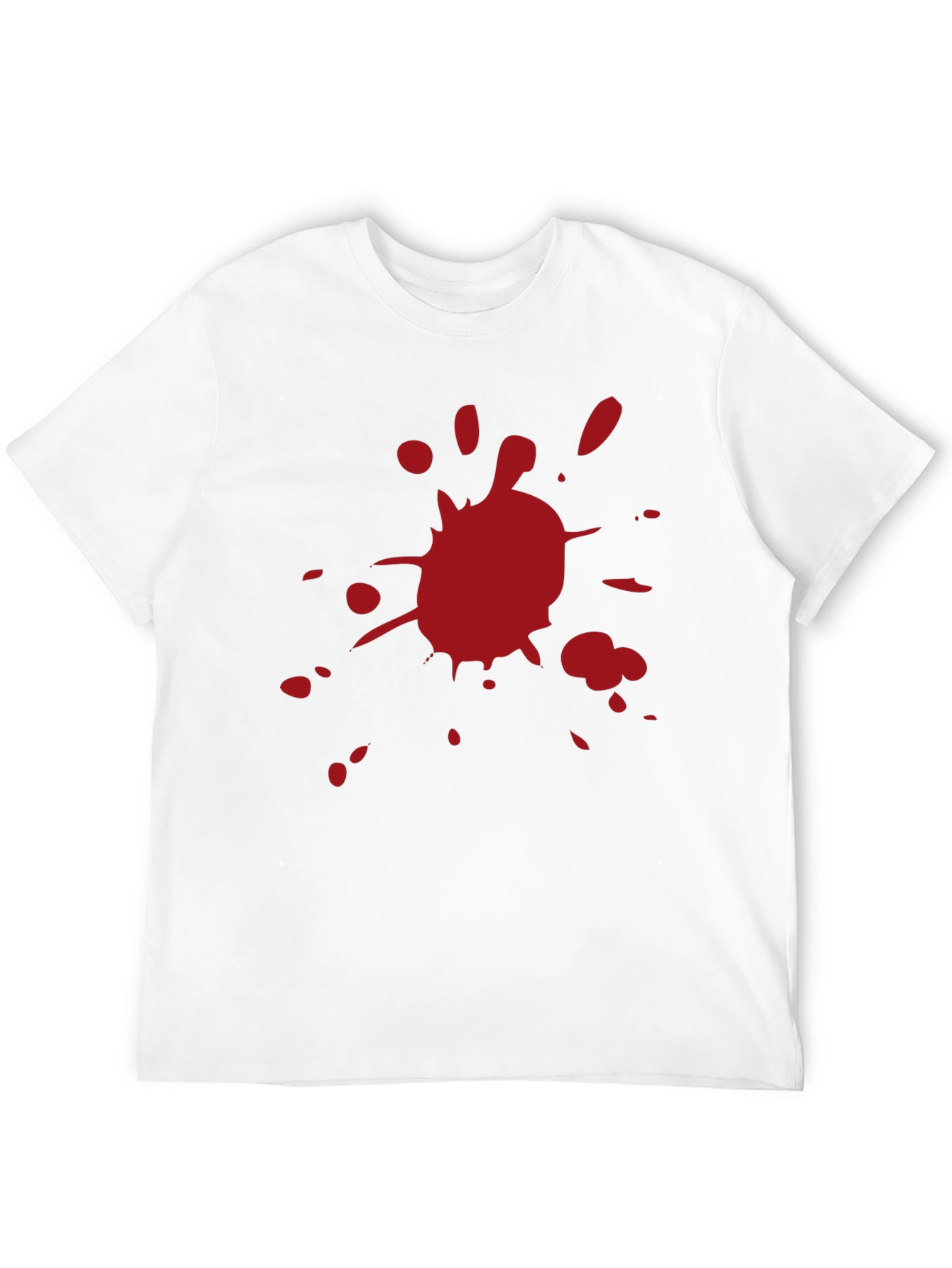 Red Splatter Graphic Black T-Shirt