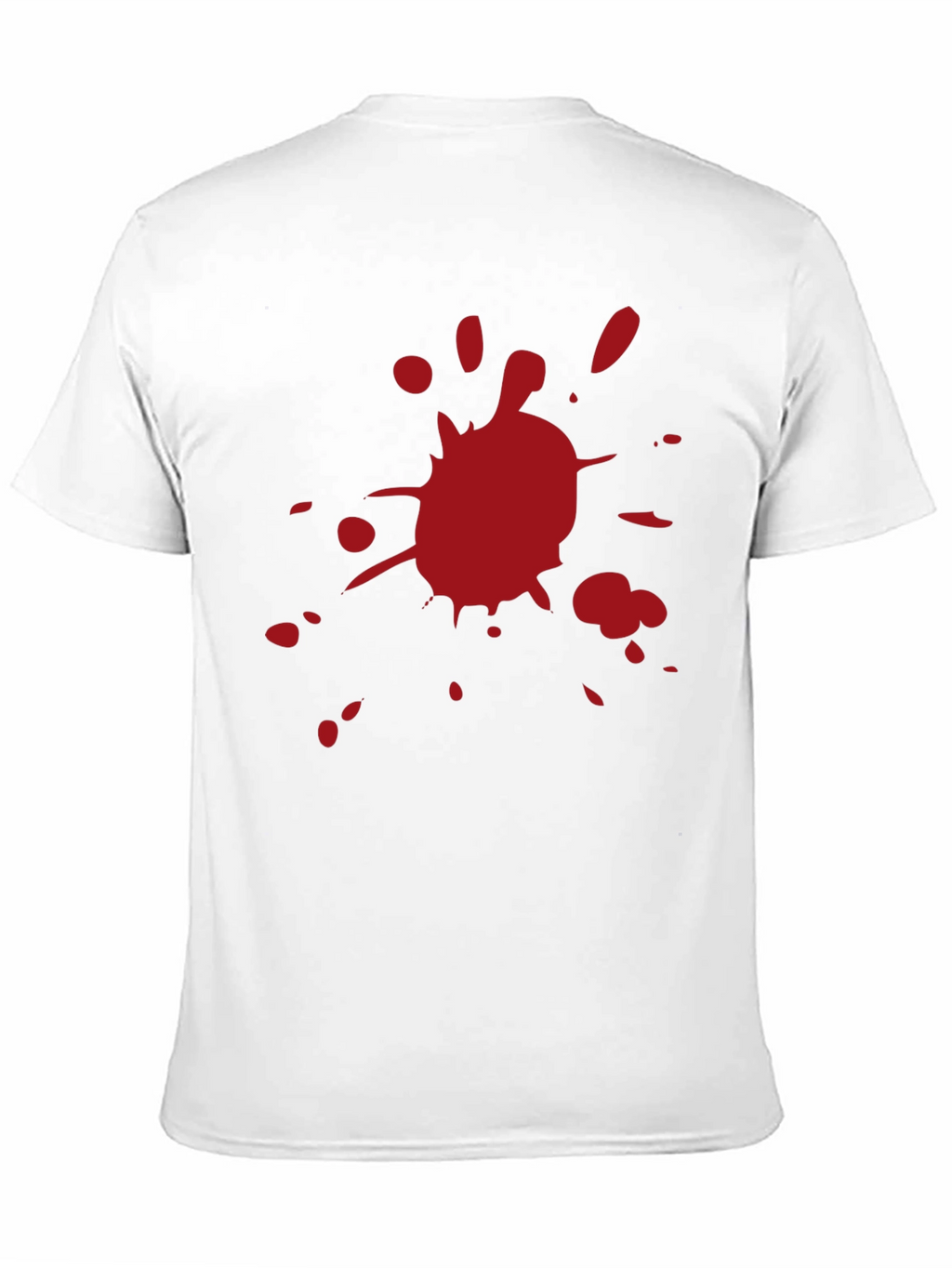 Red Splatter Graphic Black T-Shirt