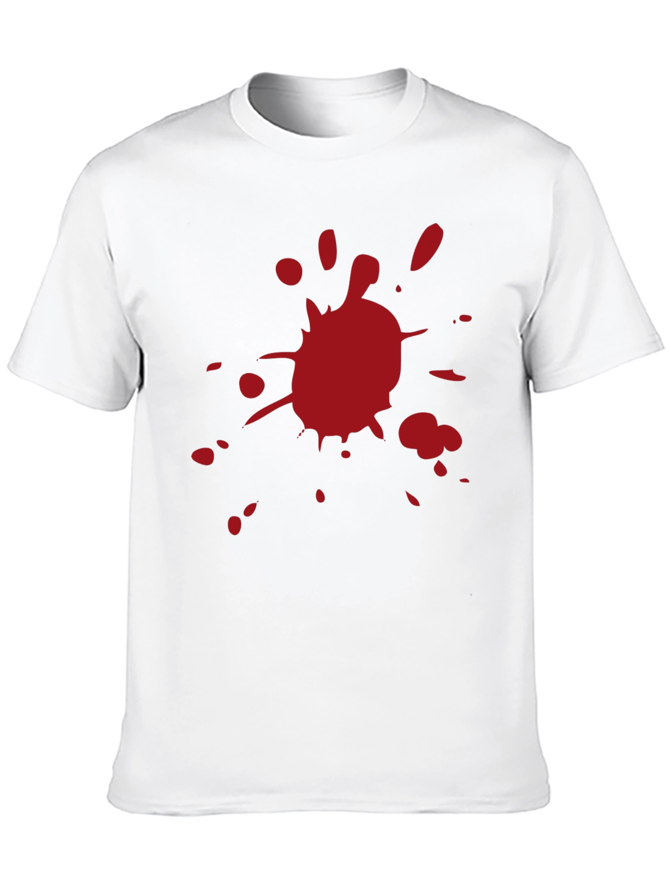 Red Splatter Graphic Black T-Shirt