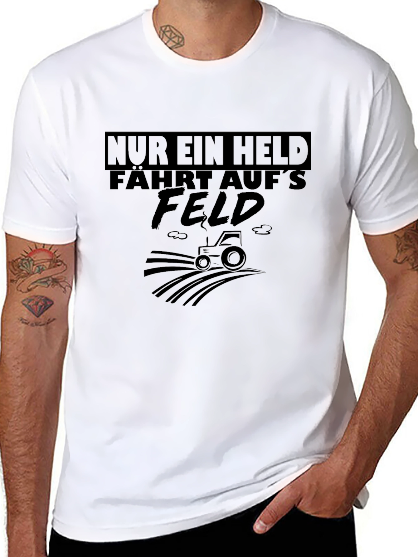 Hero Farmer T-Shirt - Nur Ein Held Fahrt Aufs Feld