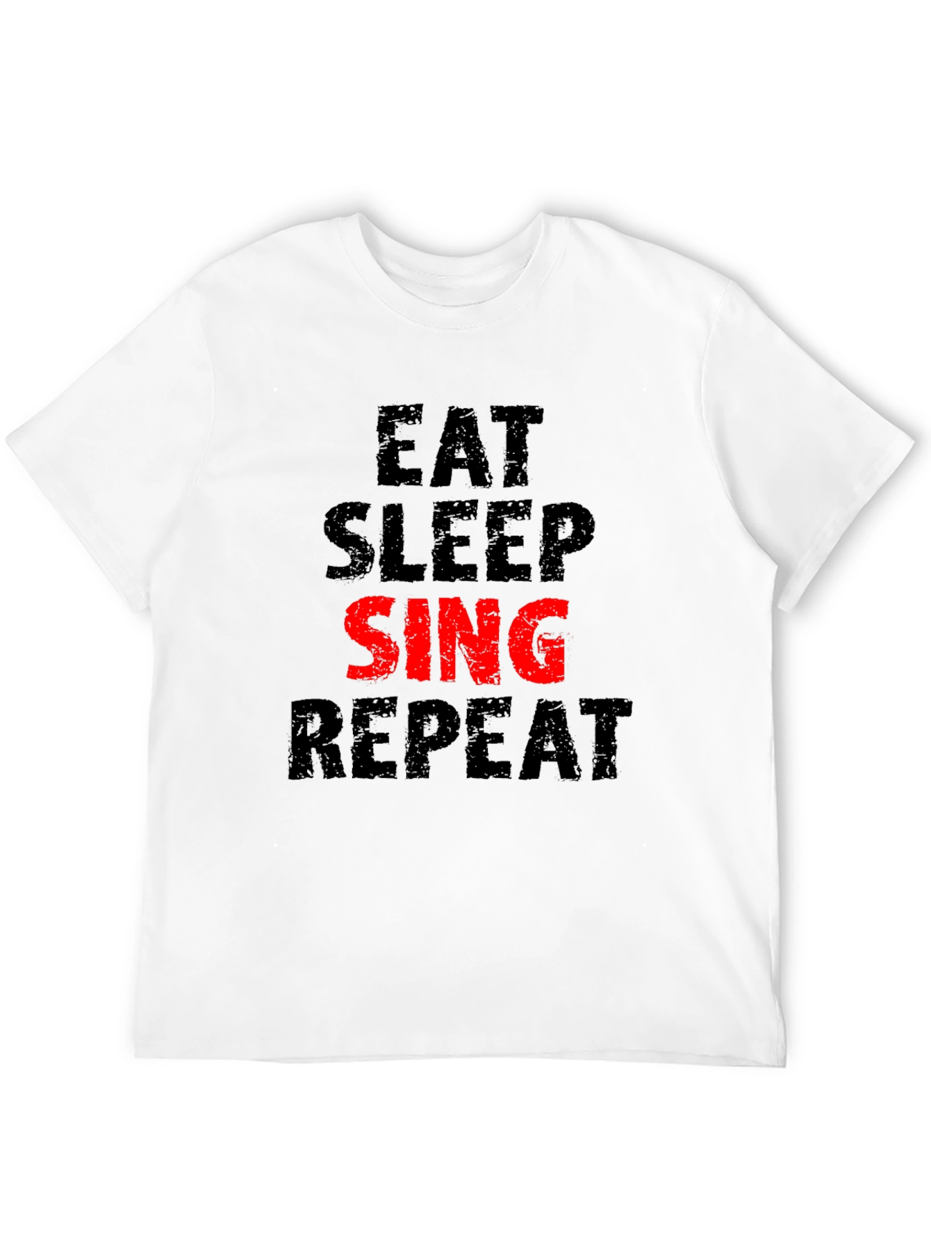 Eat Sleep Sing Repeat Black T-Shirt