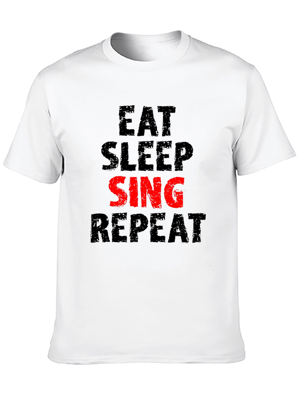 Eat Sleep Sing Repeat Black T-Shirt