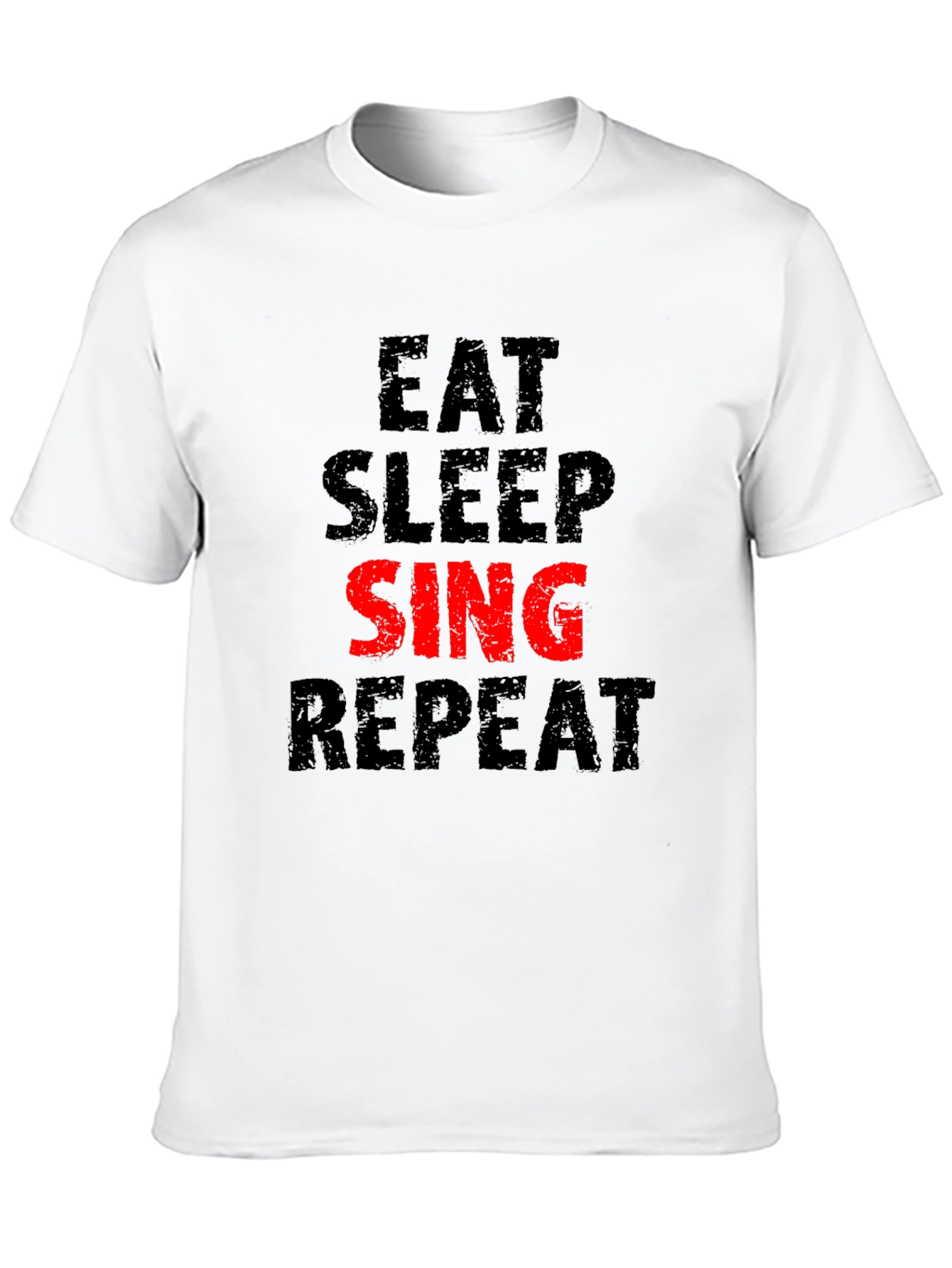 Eat Sleep Sing Repeat Black T-Shirt