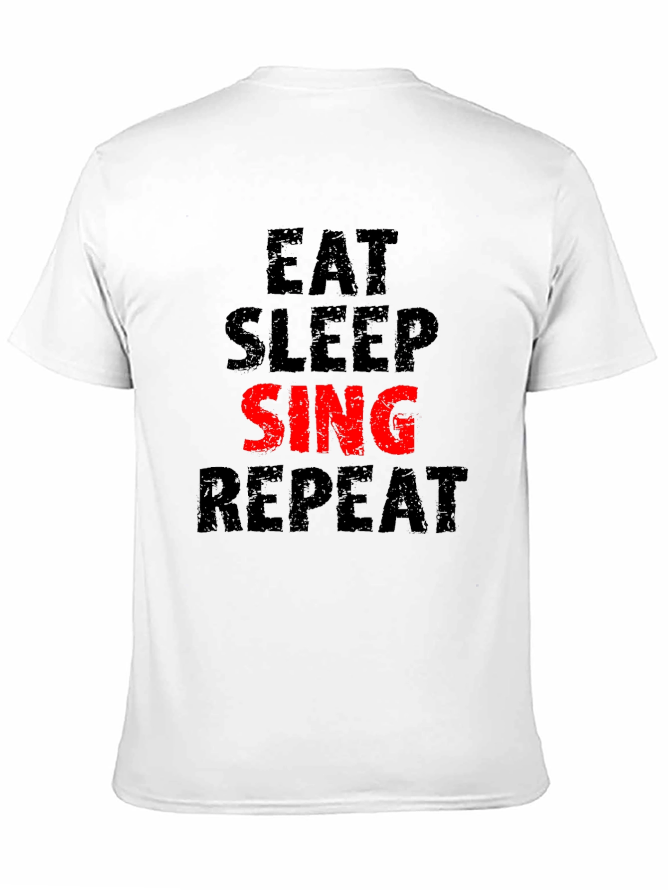 Eat Sleep Sing Repeat Black T-Shirt