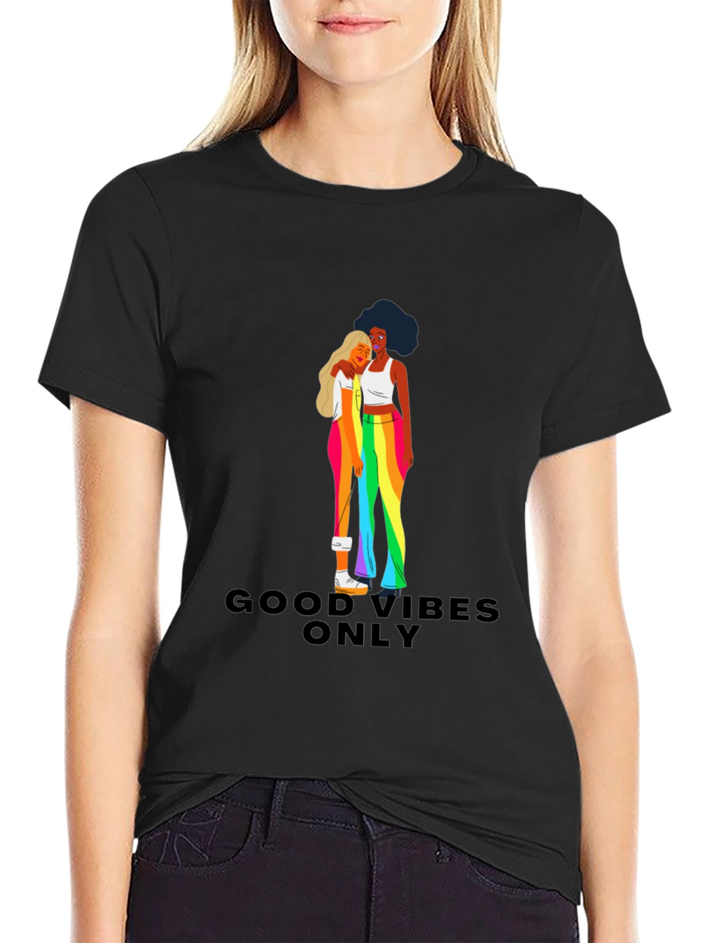 Good Vibes Only Pride Graphic Tee