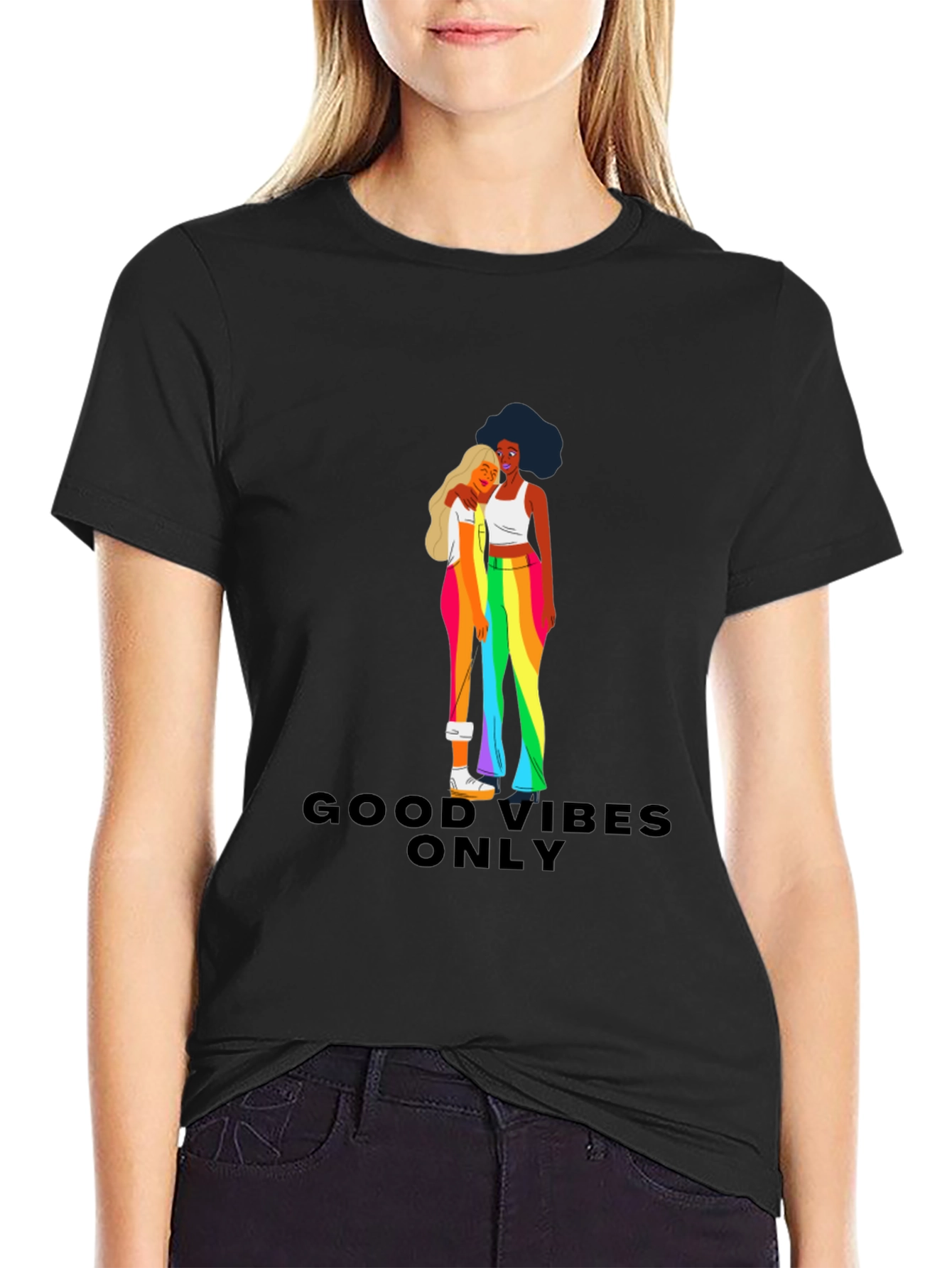 Good Vibes Only Pride Graphic Tee