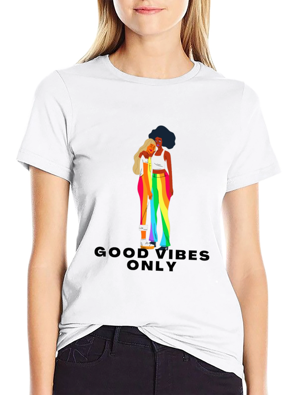 Good Vibes Only Pride Graphic Tee