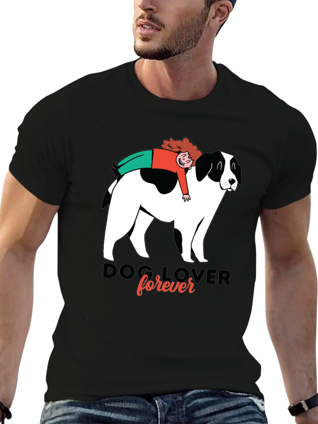 Dog Lover Graphic Tee - Unisex Black T-Shirt