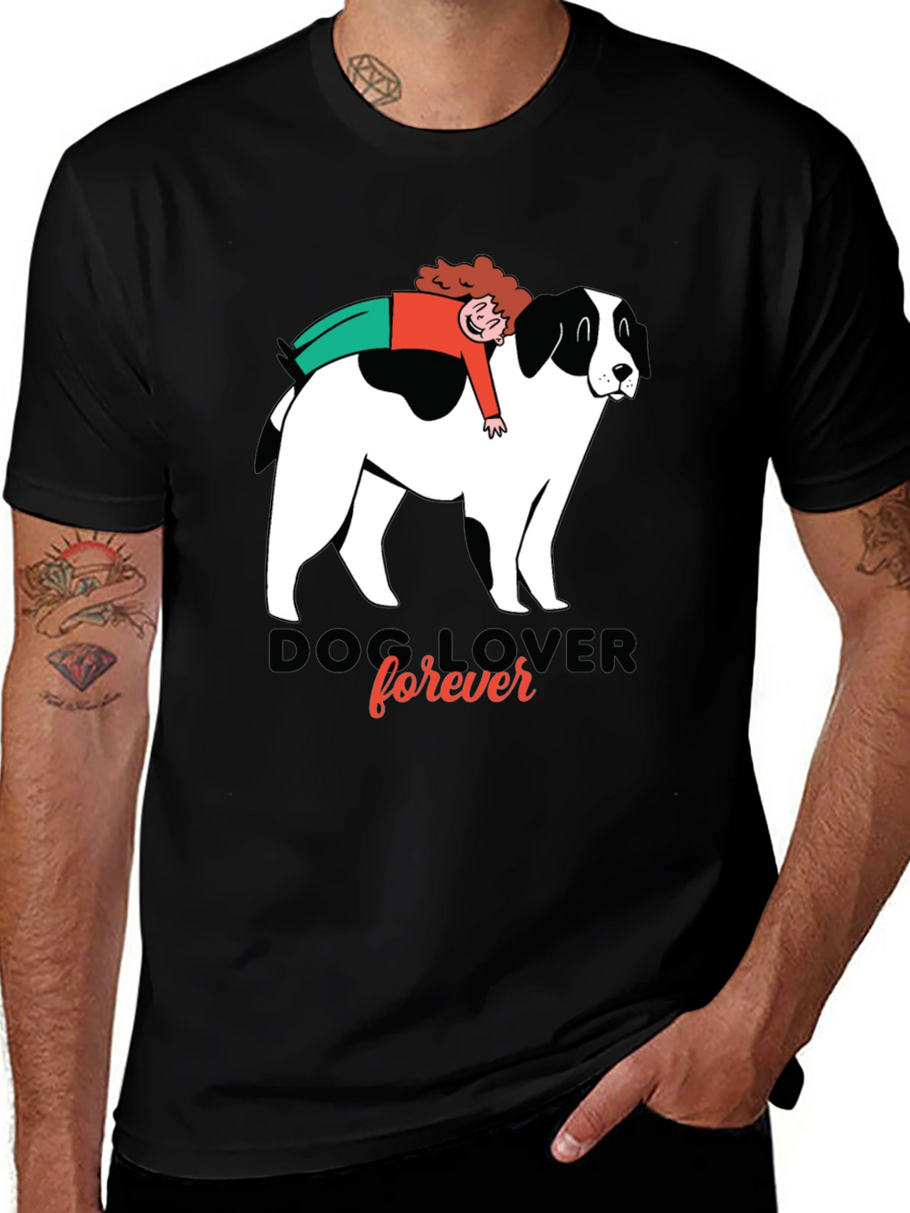 Dog Lover Graphic Tee - Unisex Black T-Shirt