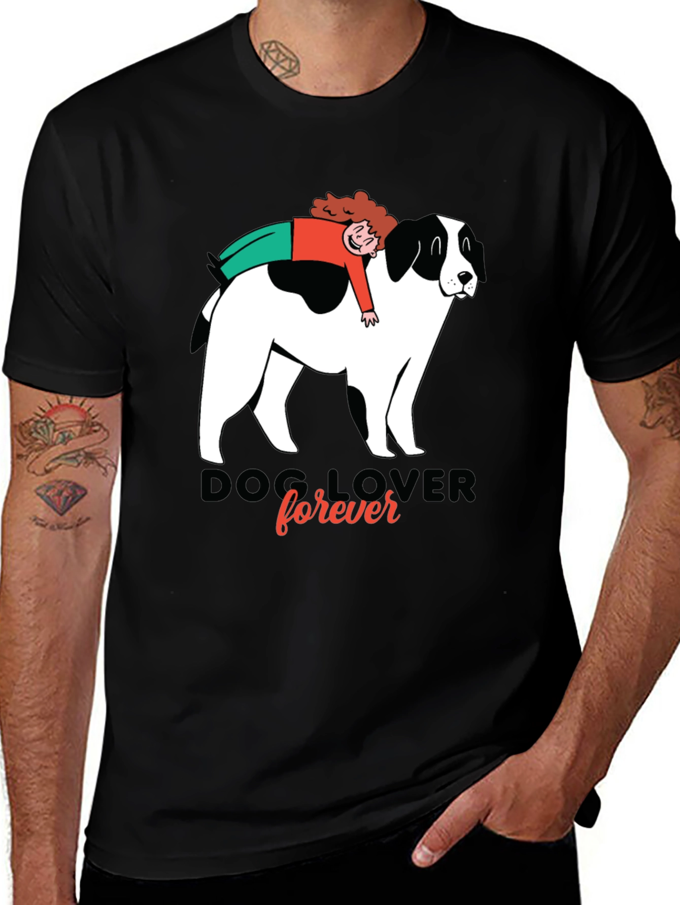 Dog Lover Graphic Tee - Unisex Black T-Shirt