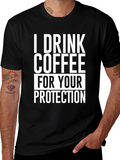 Coffee Drinker Protection Graphic T-Shirt