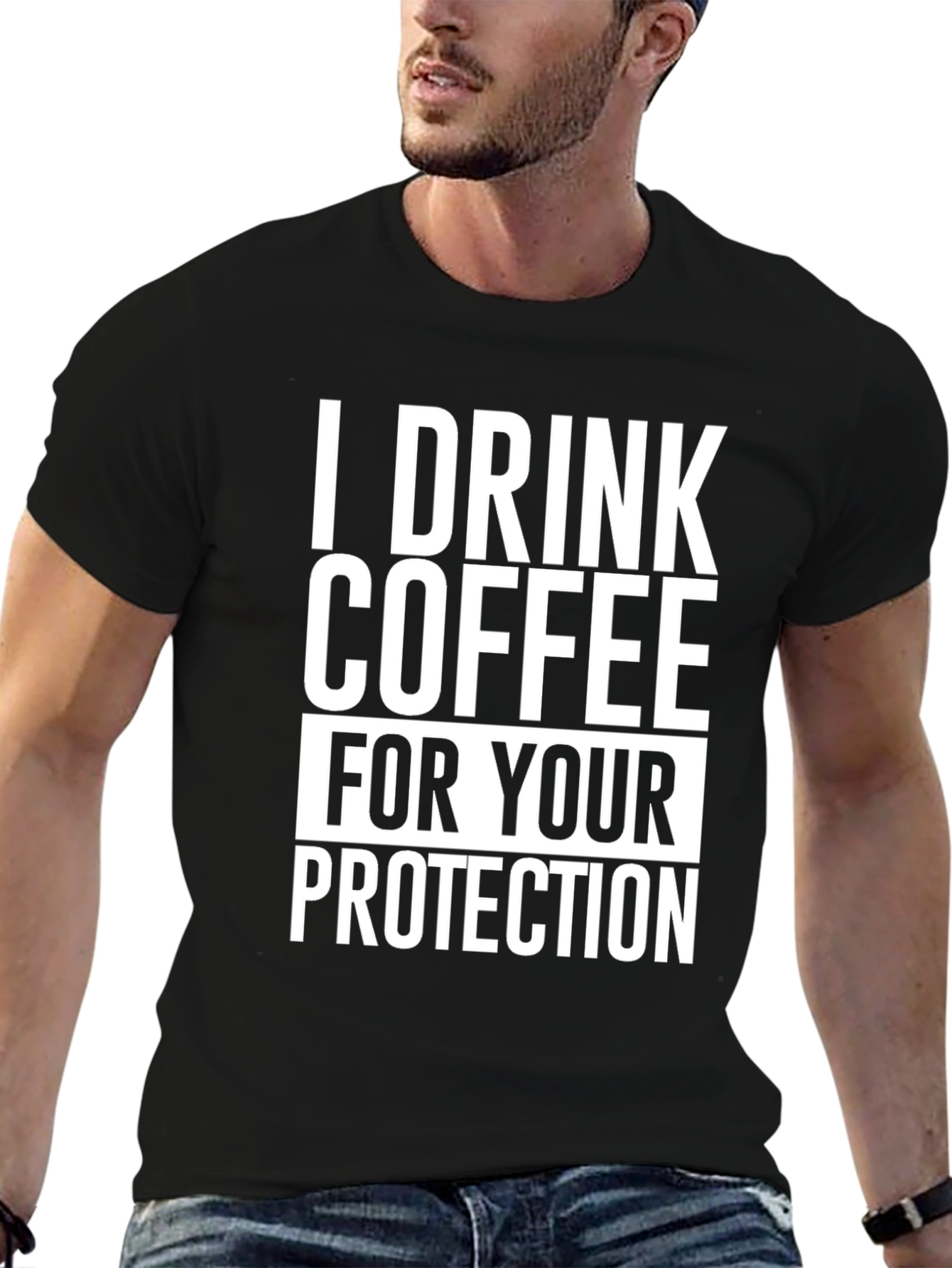 Coffee Drinker Protection Graphic T-Shirt