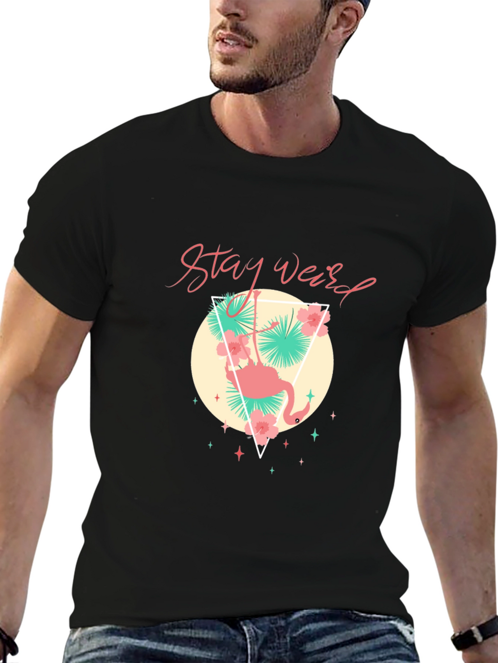 Stay Weird Flamingo Graphic Tee