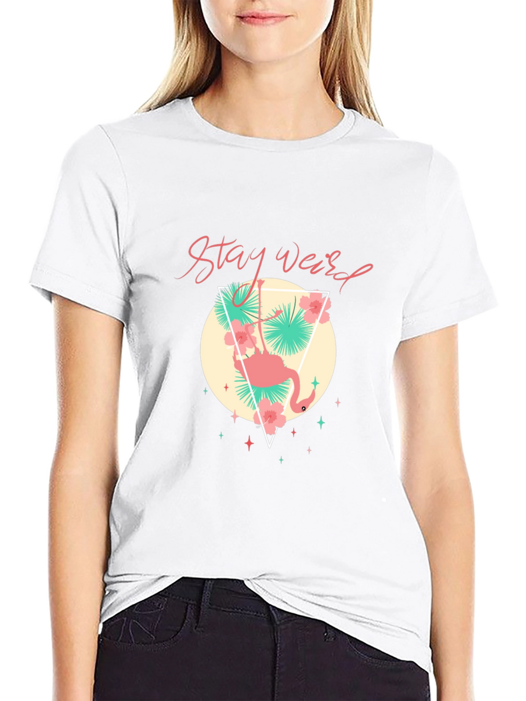 Stay Weird Flamingo Graphic Tee
