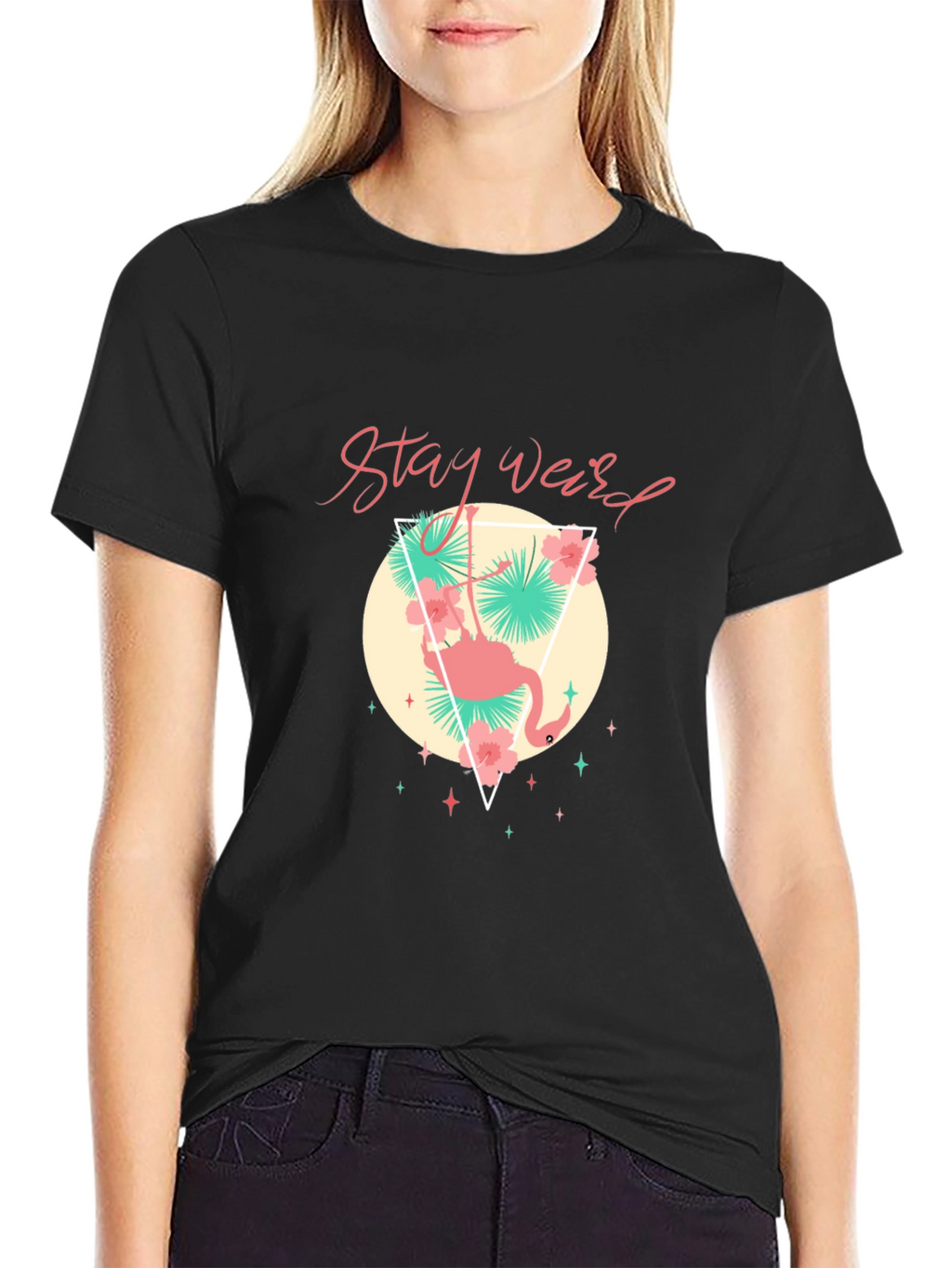 Stay Weird Flamingo Graphic Tee