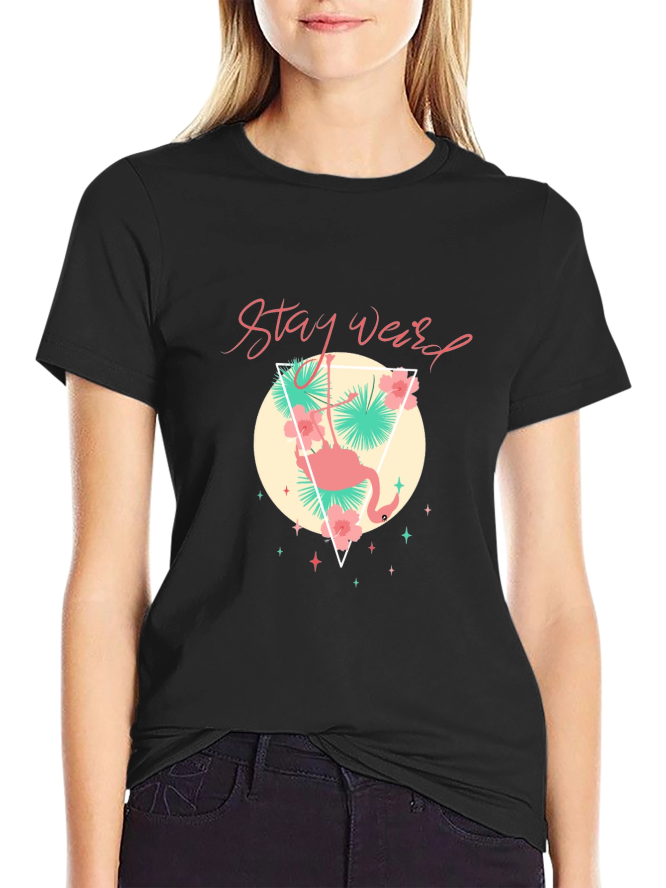 Stay Weird Flamingo Graphic Tee