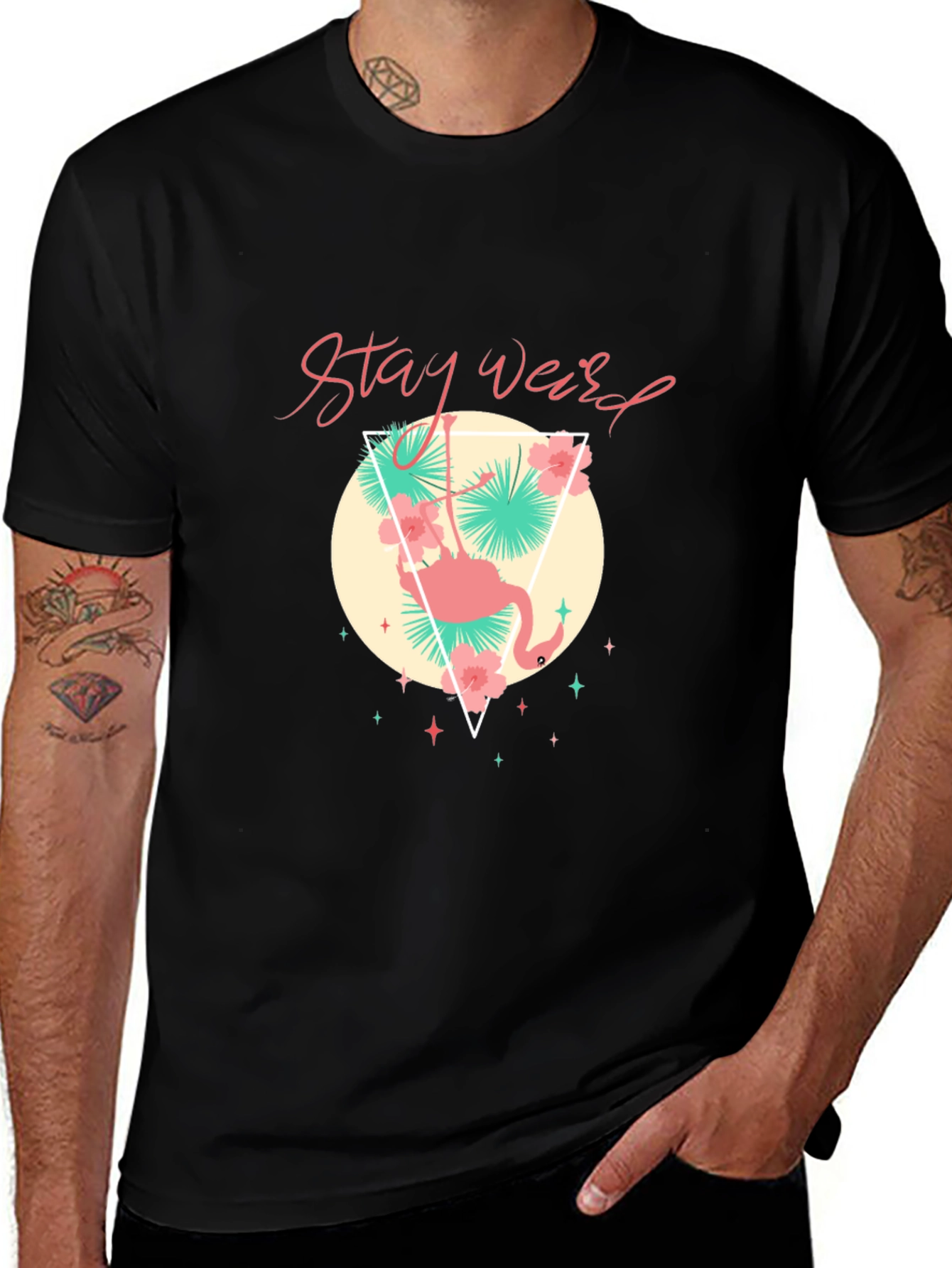 Stay Weird Flamingo Graphic Tee
