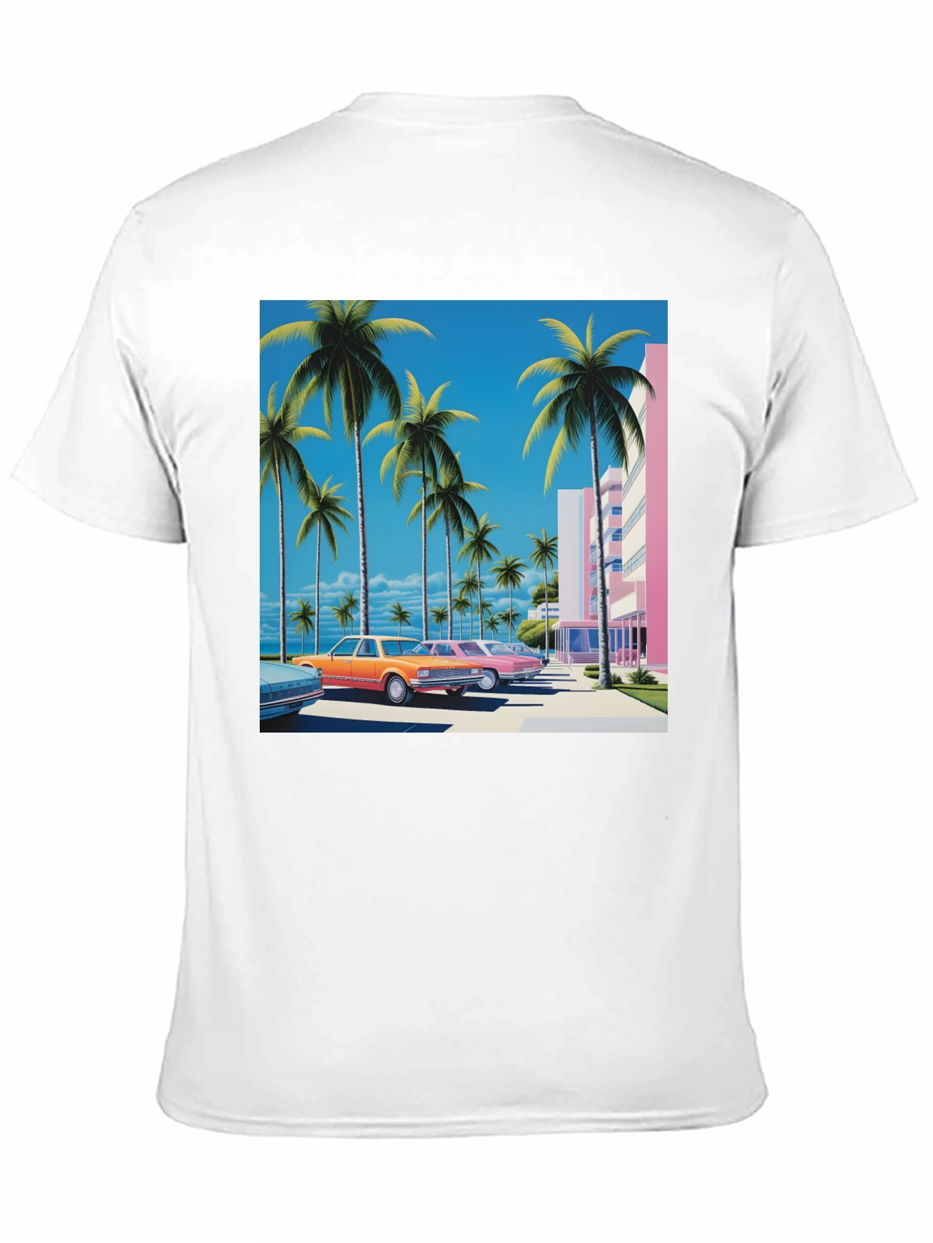 Miami Vice Style Retro Palm Tree T-Shirt