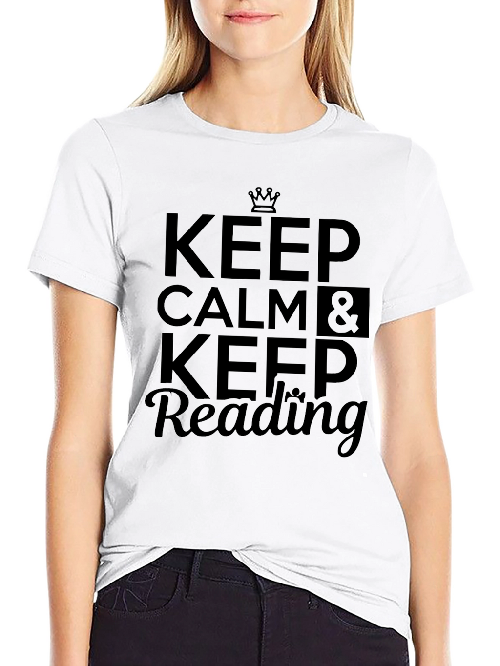 Keep Calm and Keep Reading Black T-Shirt